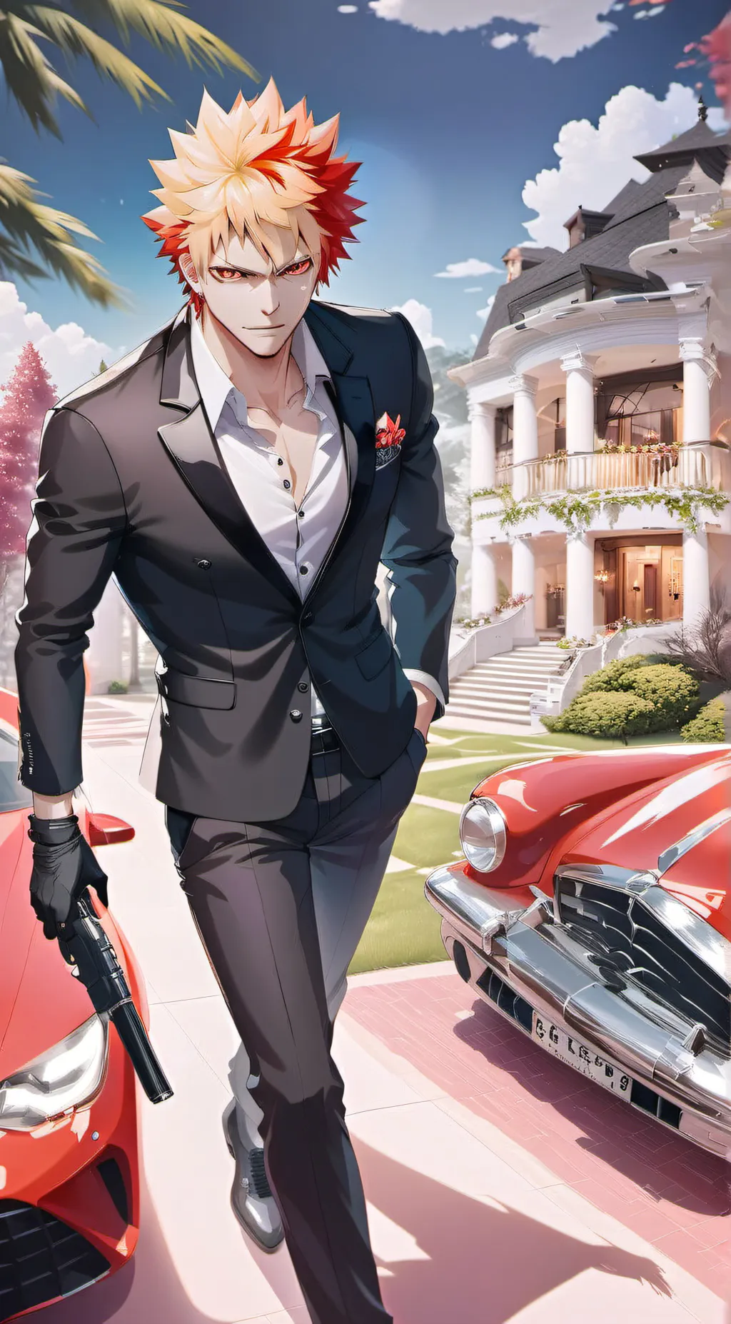 ai character: Mafia bakugo  background