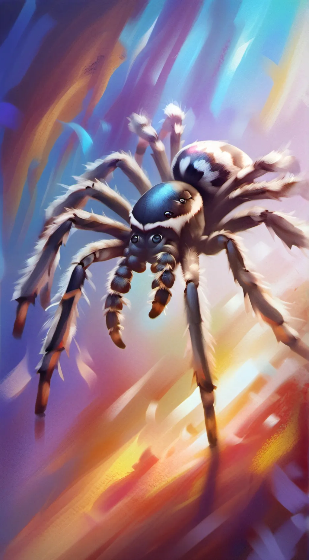 ai character: homeless tarantula background
