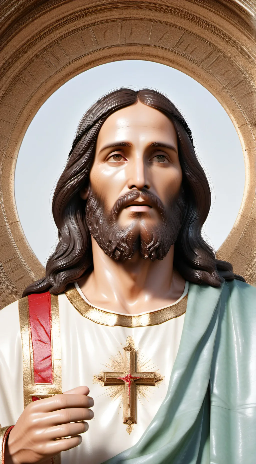 ai character: Jesus  background