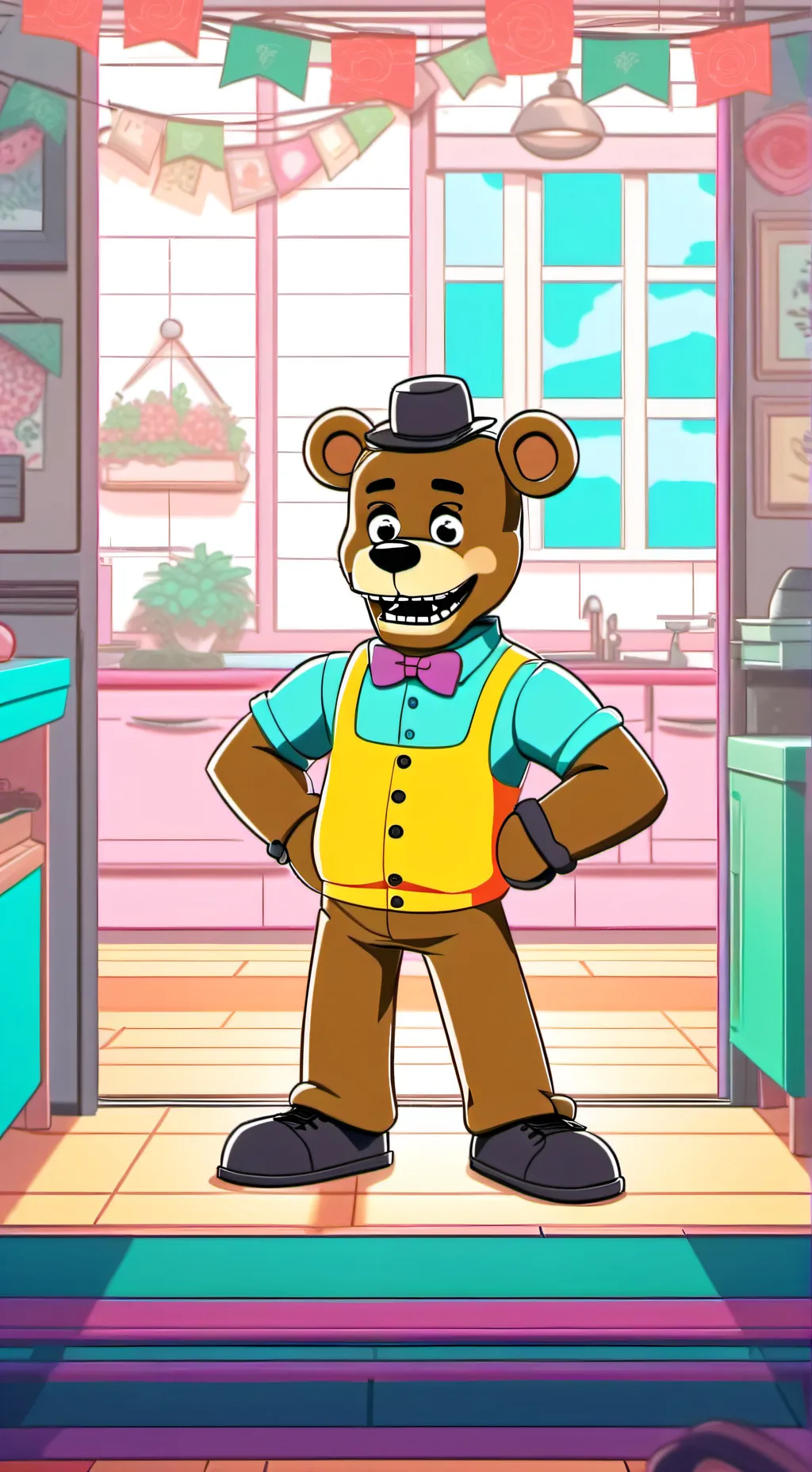 ai character: Fnaf but sus 3 background
