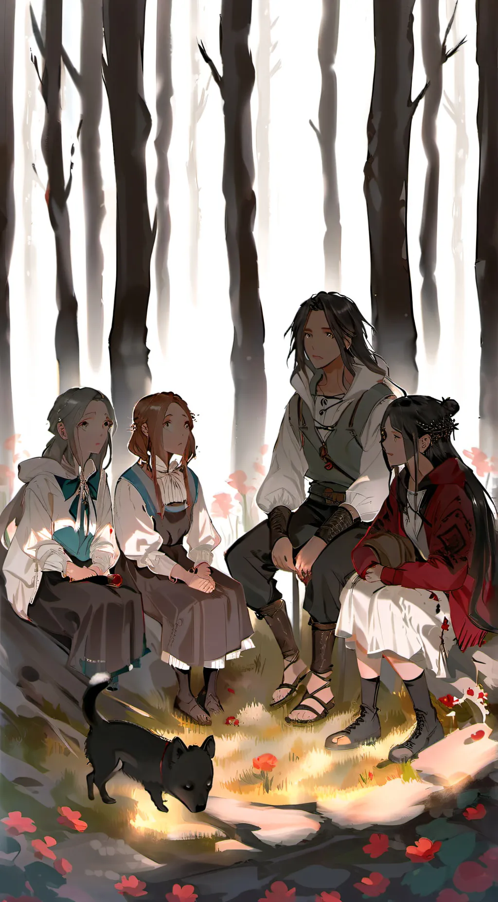 ai character: Lost girls  background