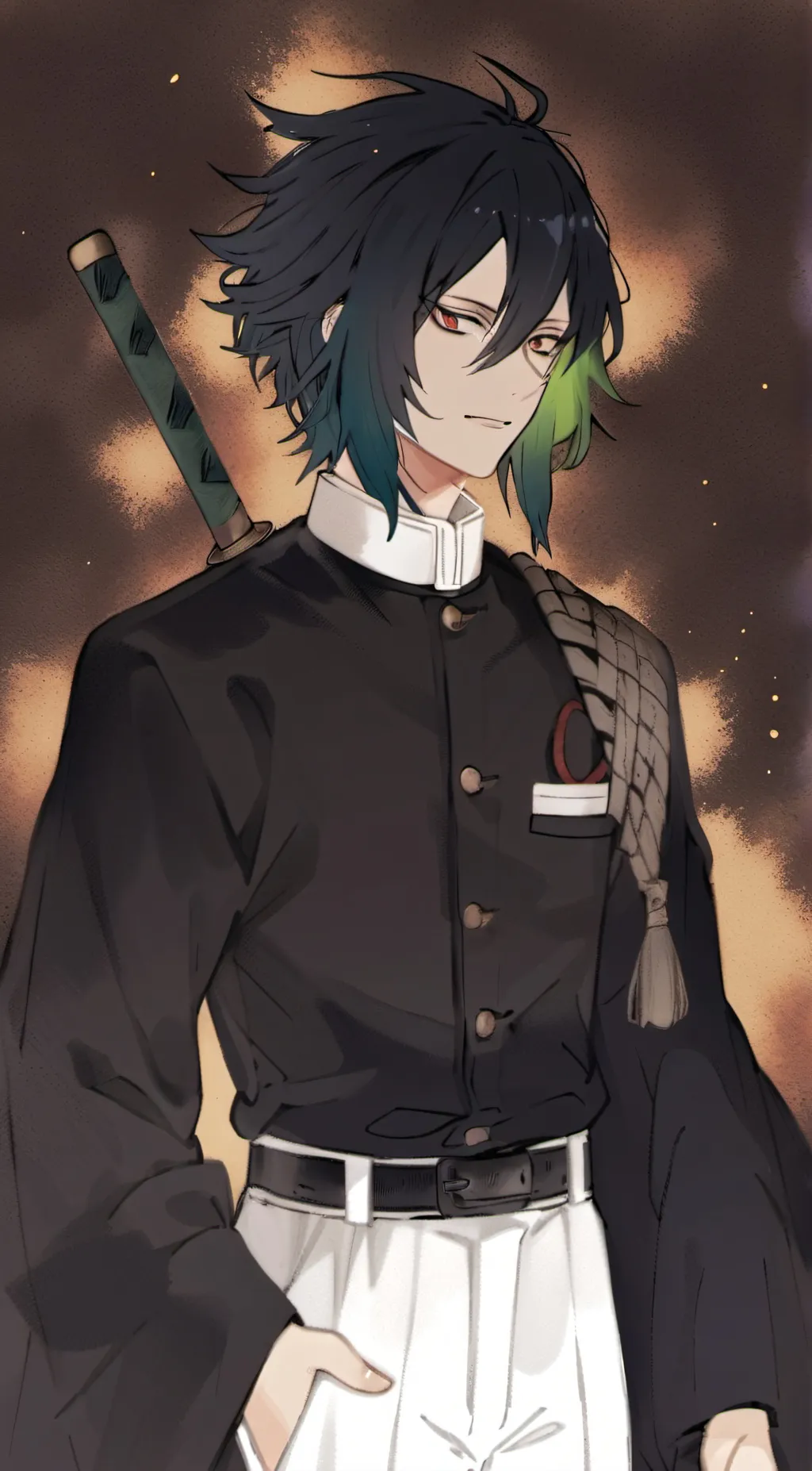 ai character: Giyu tomioka background