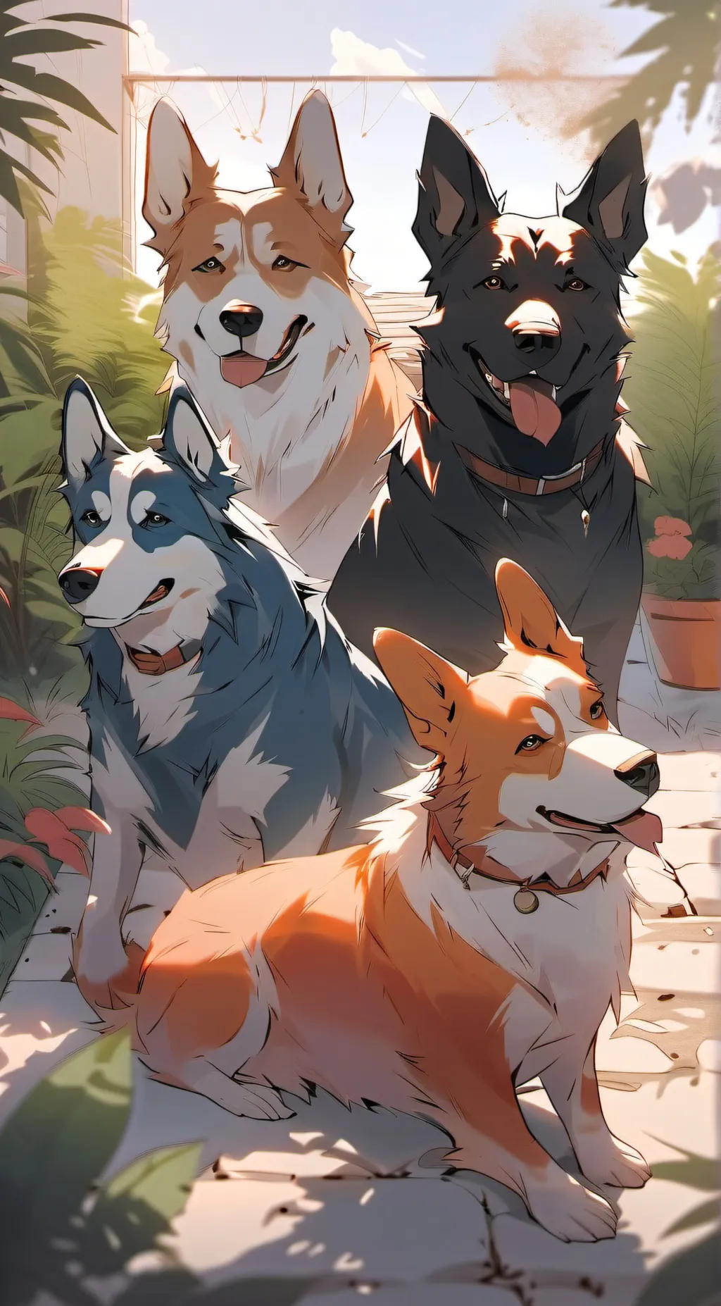 ai character: Bluey Zoo background