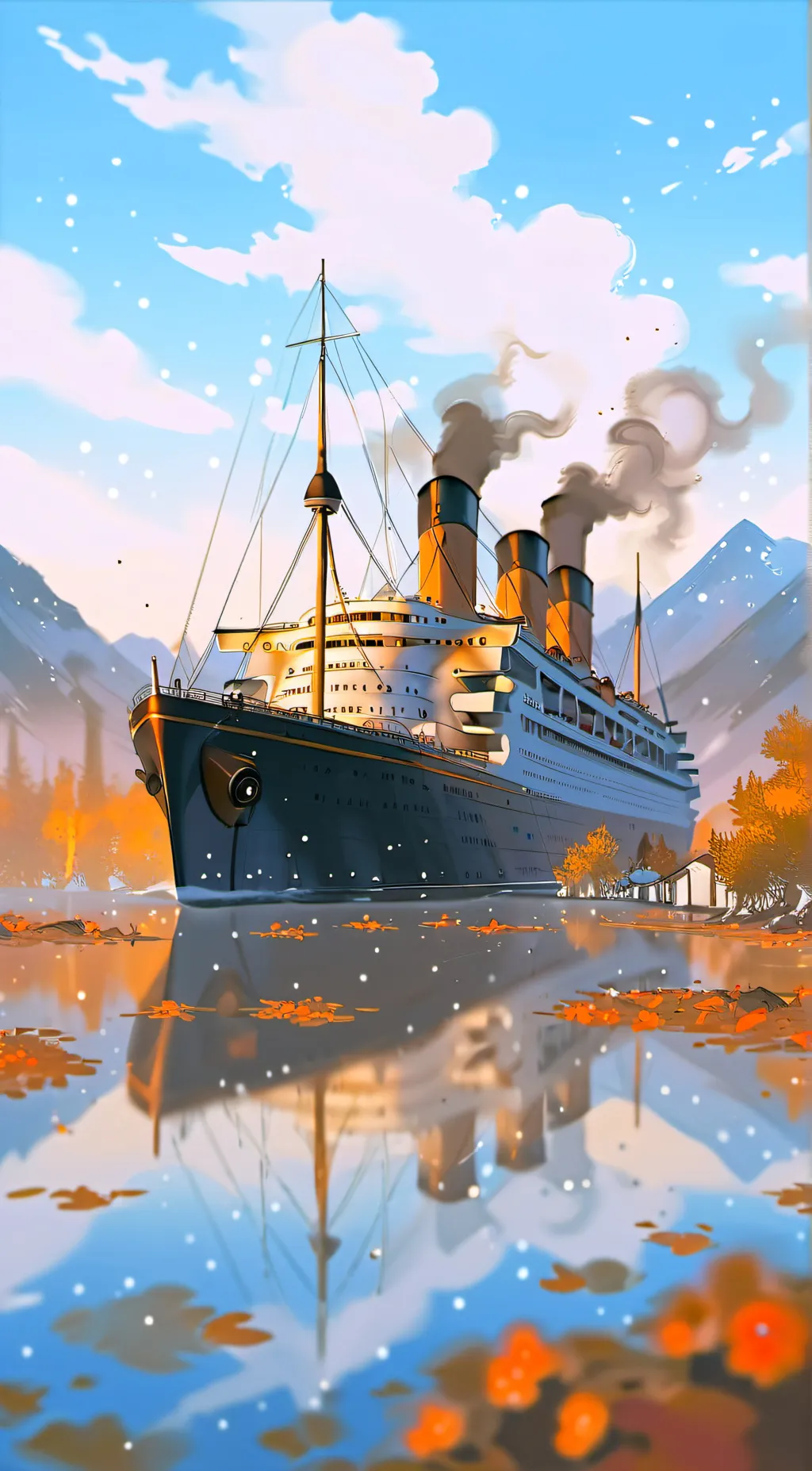 ai character: Titanic background
