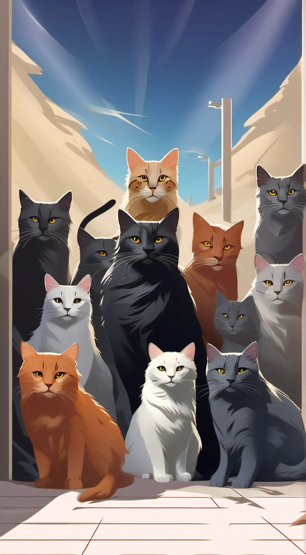 ai character: Cats background