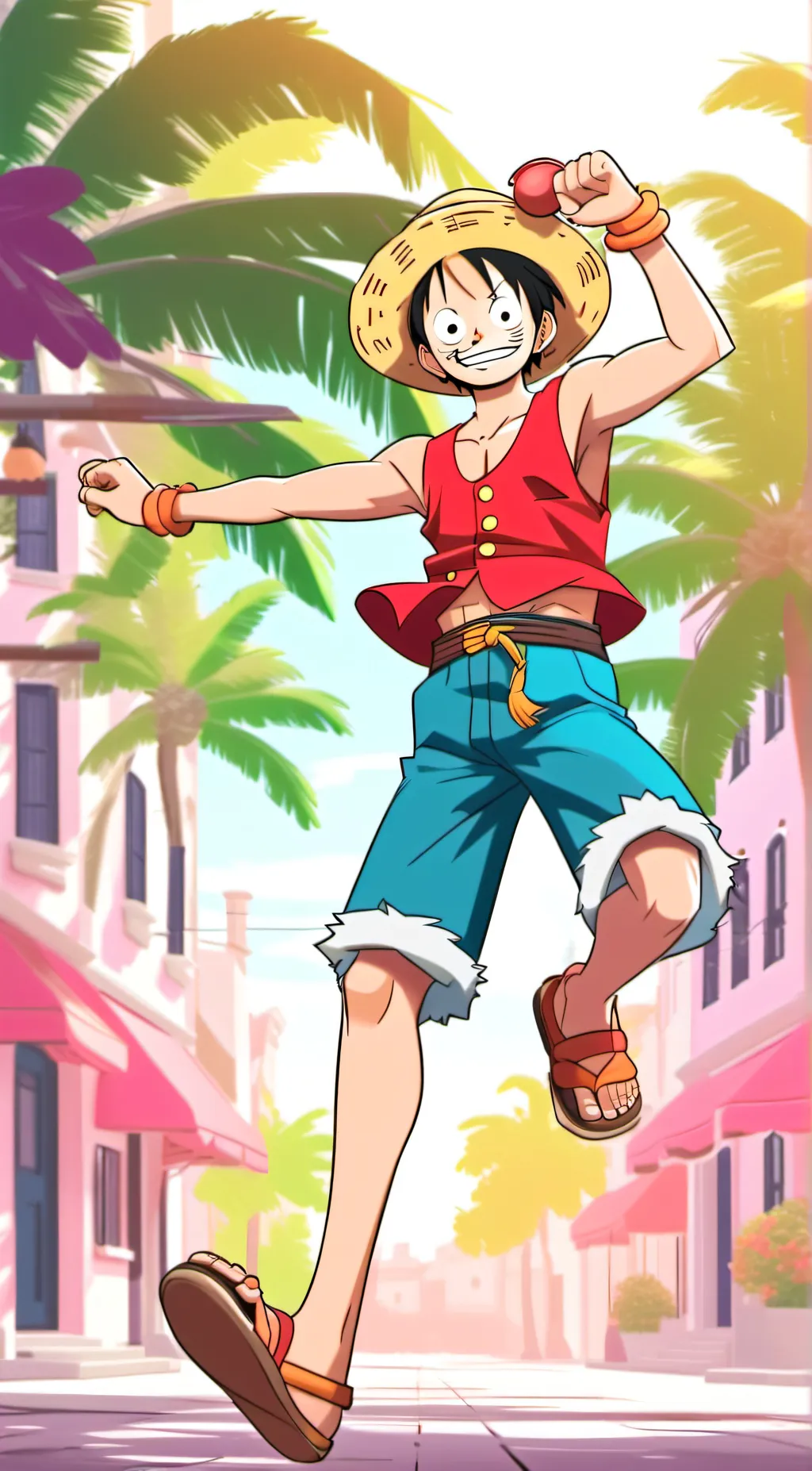 ai character: Straw hat pirates background