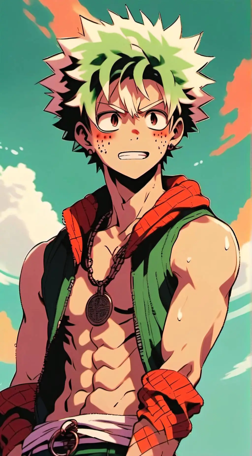 ai character: IZUKU MIDORYIA background