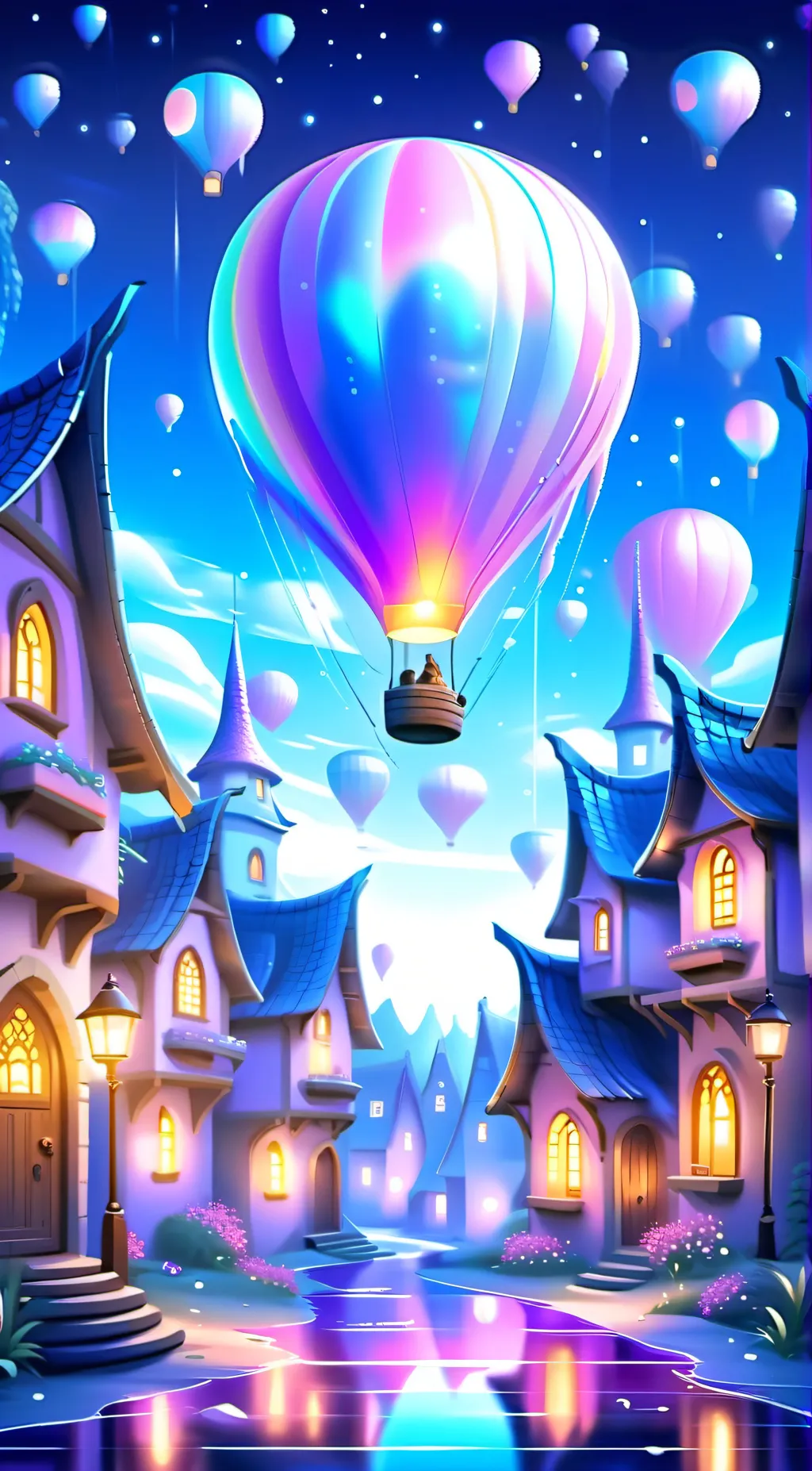 ai character: FUN TOWN!  background