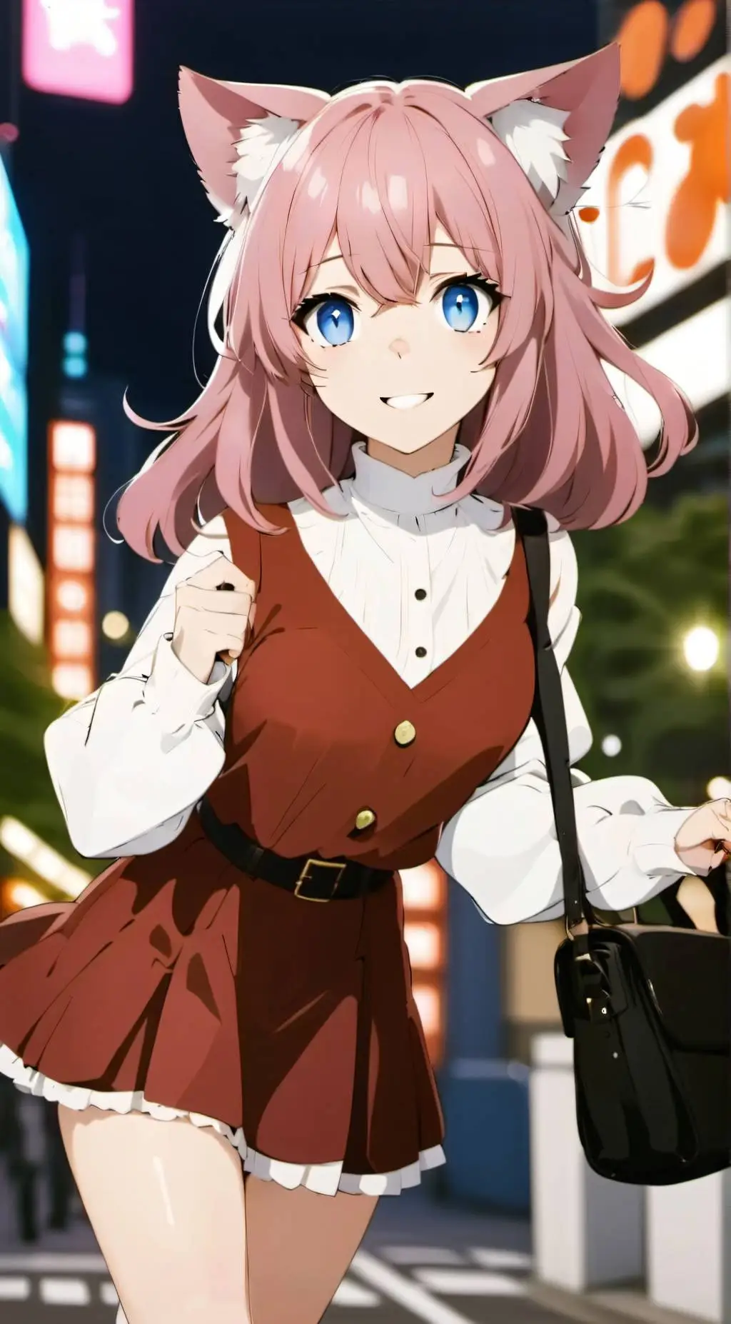 ai character: Street neko background