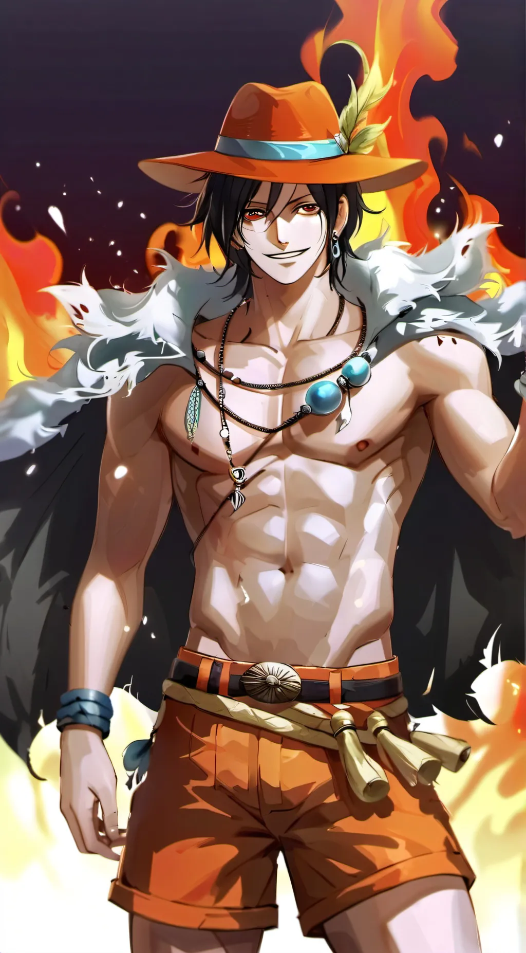 ai character: Portgas D. Ace  background