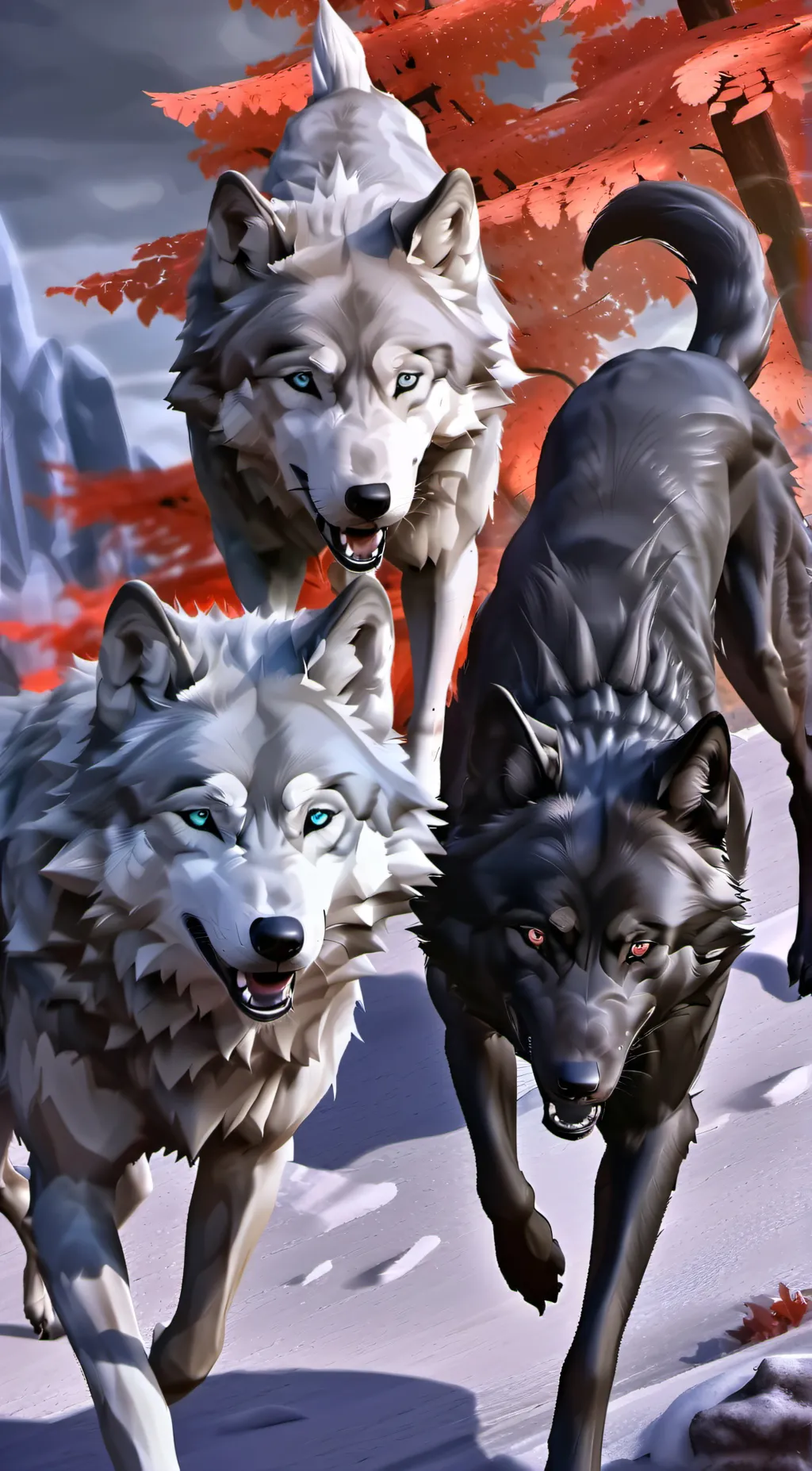 ai character: shadow, leo, cindy background