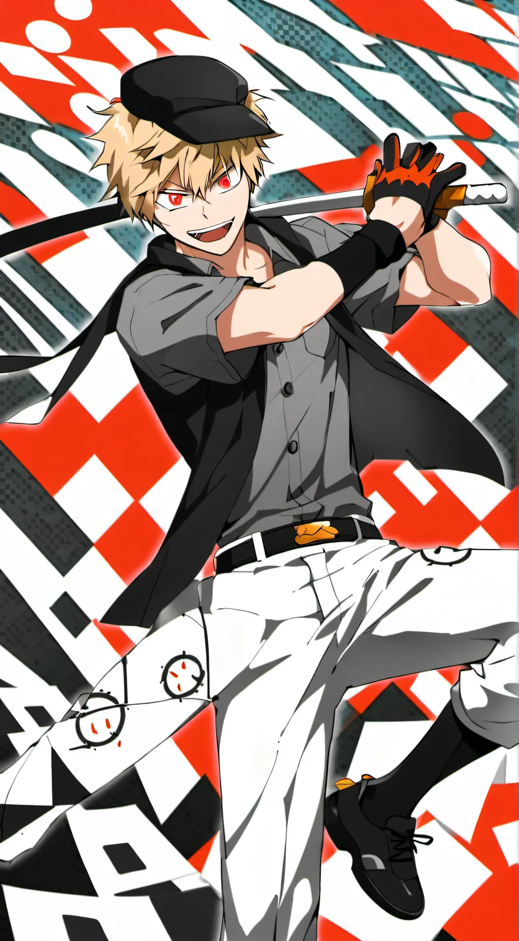 ai character: katsuki bakugou background
