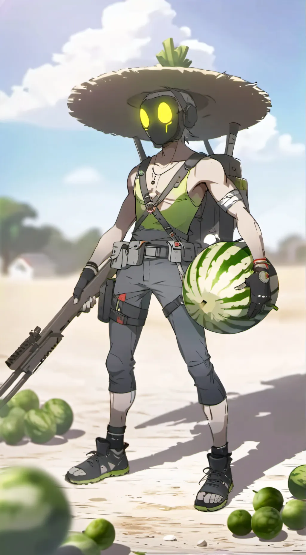 ai character: melon background