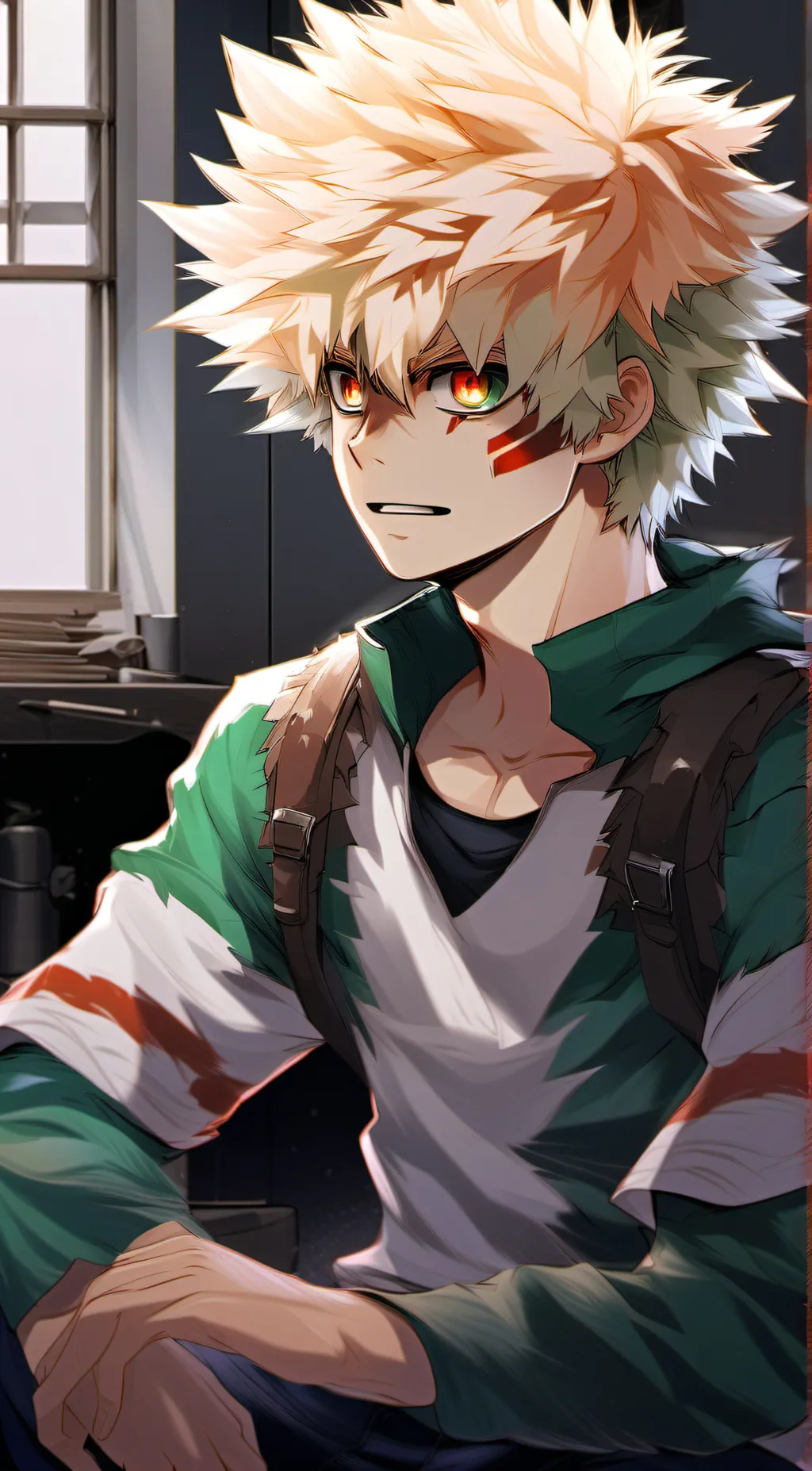 ai character: bakugo  background