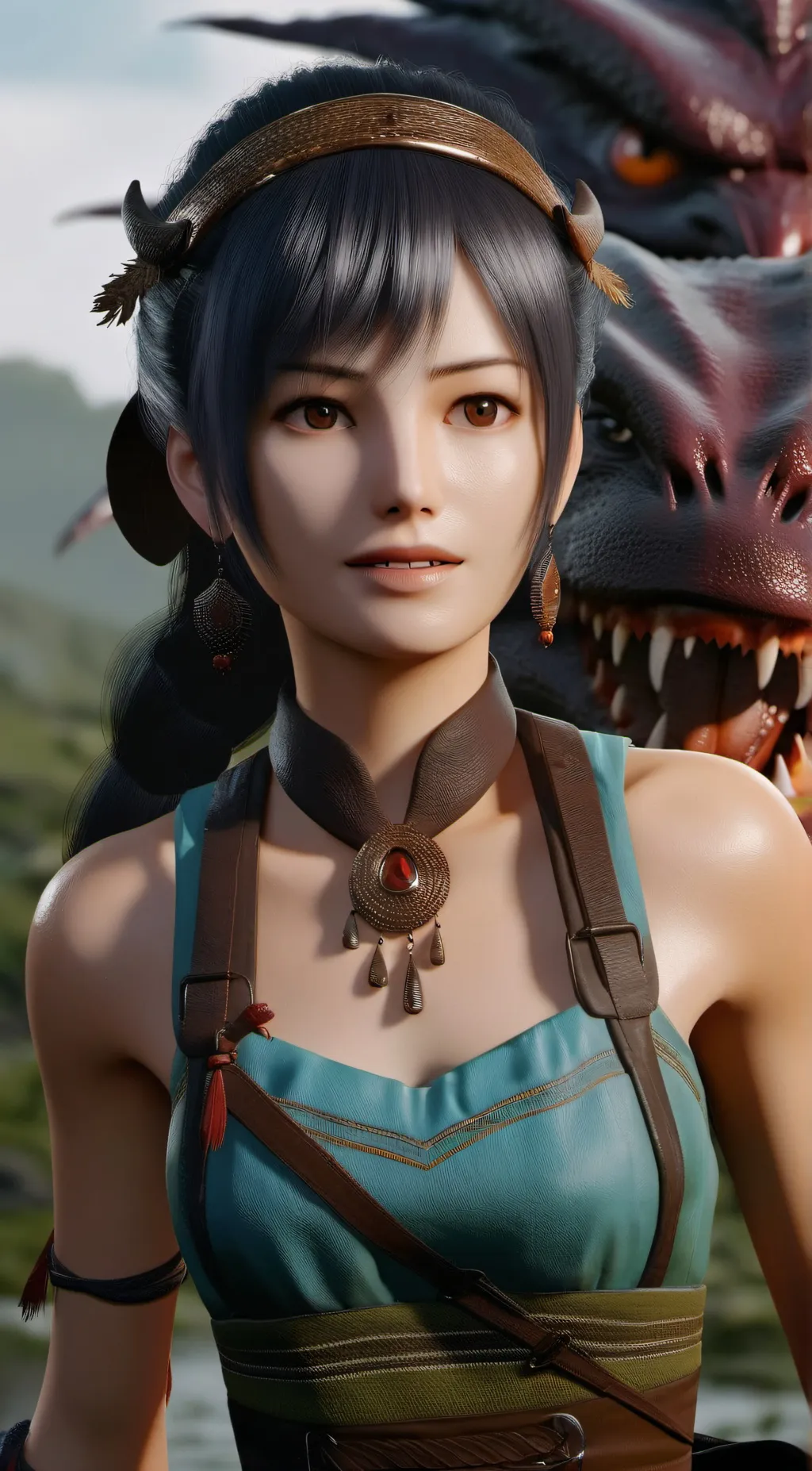 ai character: ling xioayu  background