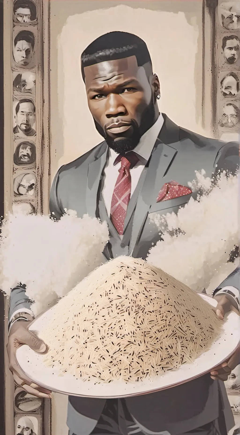 ai character: Rice Man background