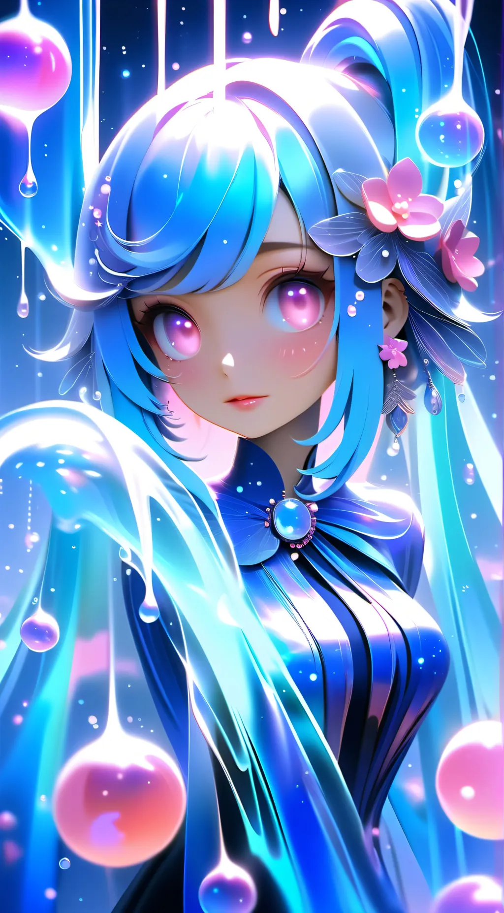 ai character: Snow background