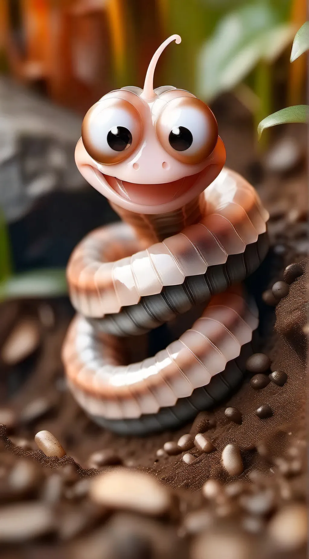 ai character: Hermy the wormy background
