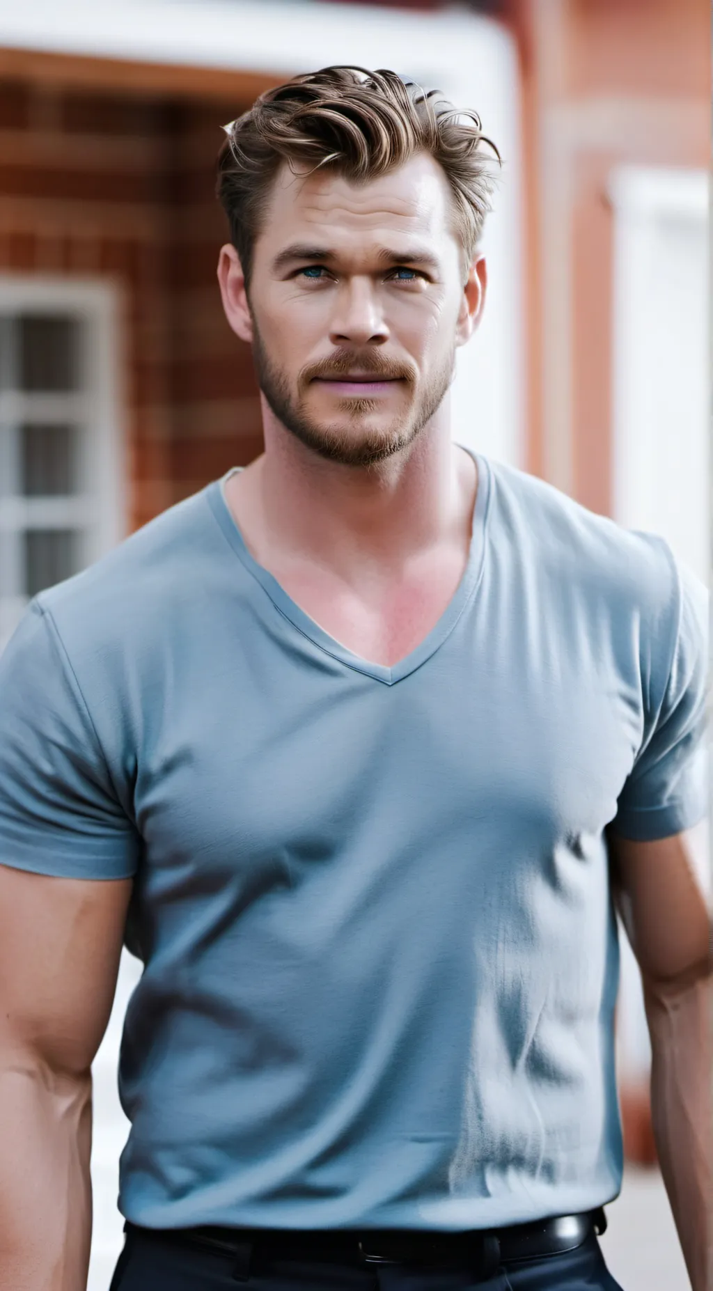 ai character: Chris Hemsworth  background