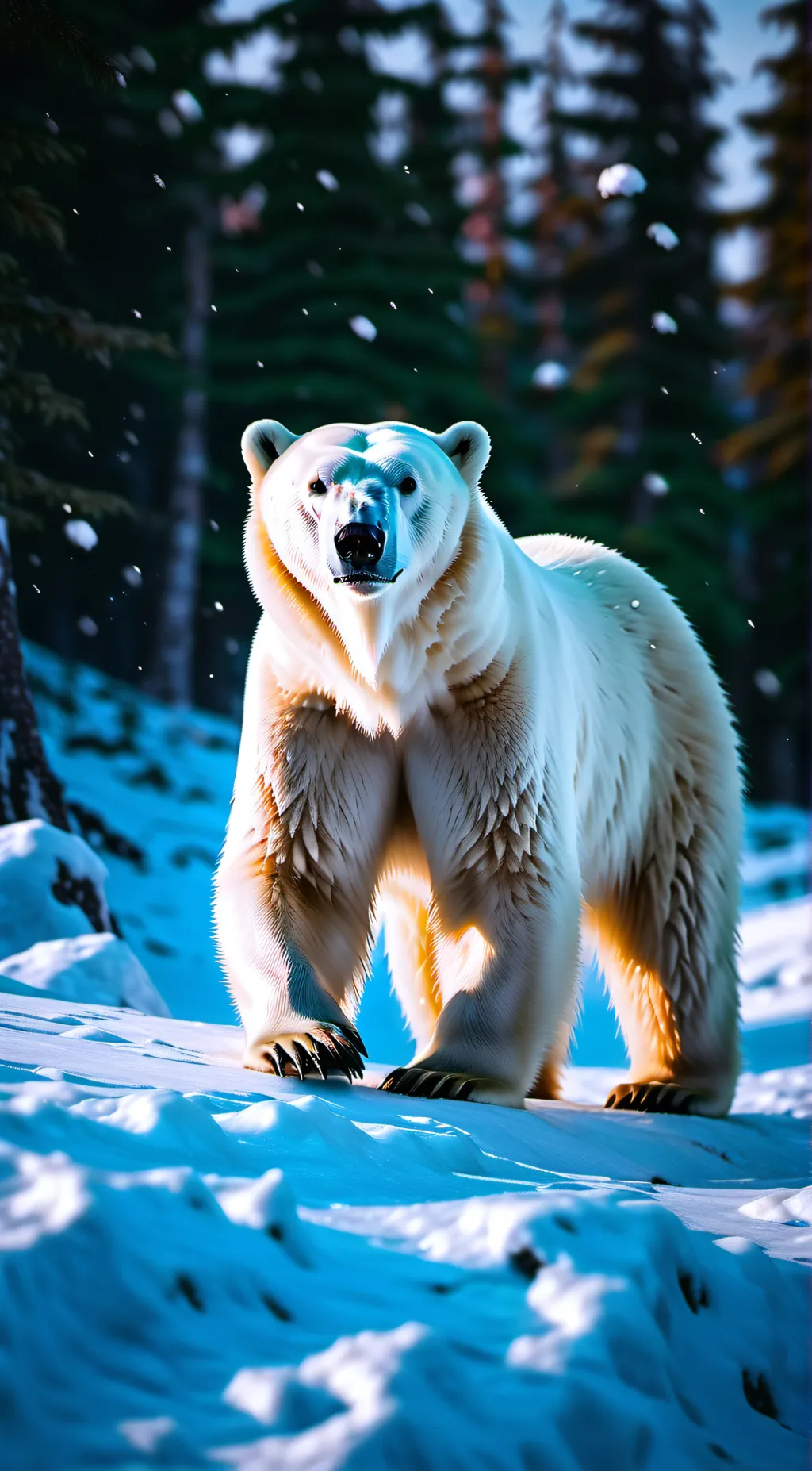 ai character: (Polar bear girl) background