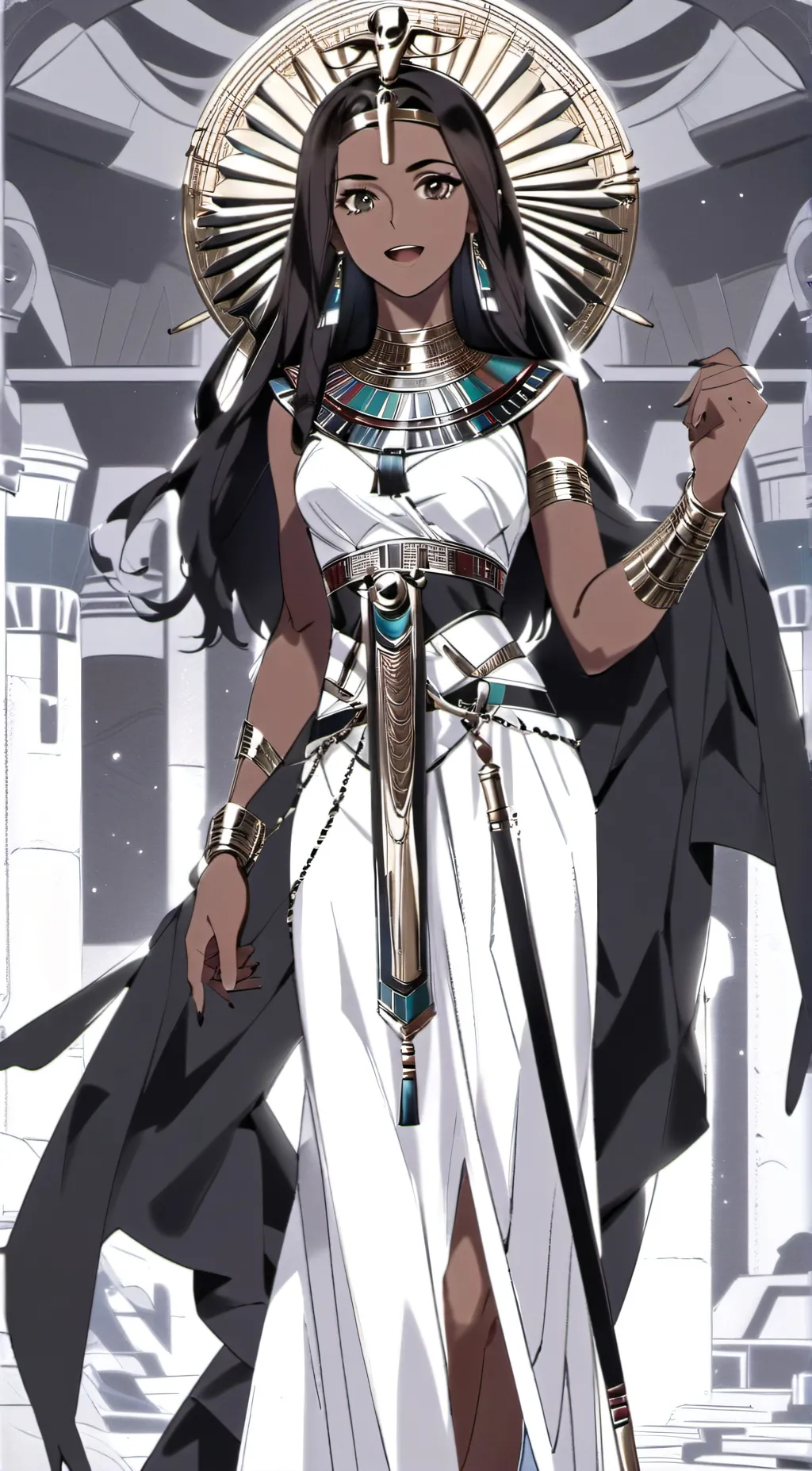 ai character: Ma'at  background