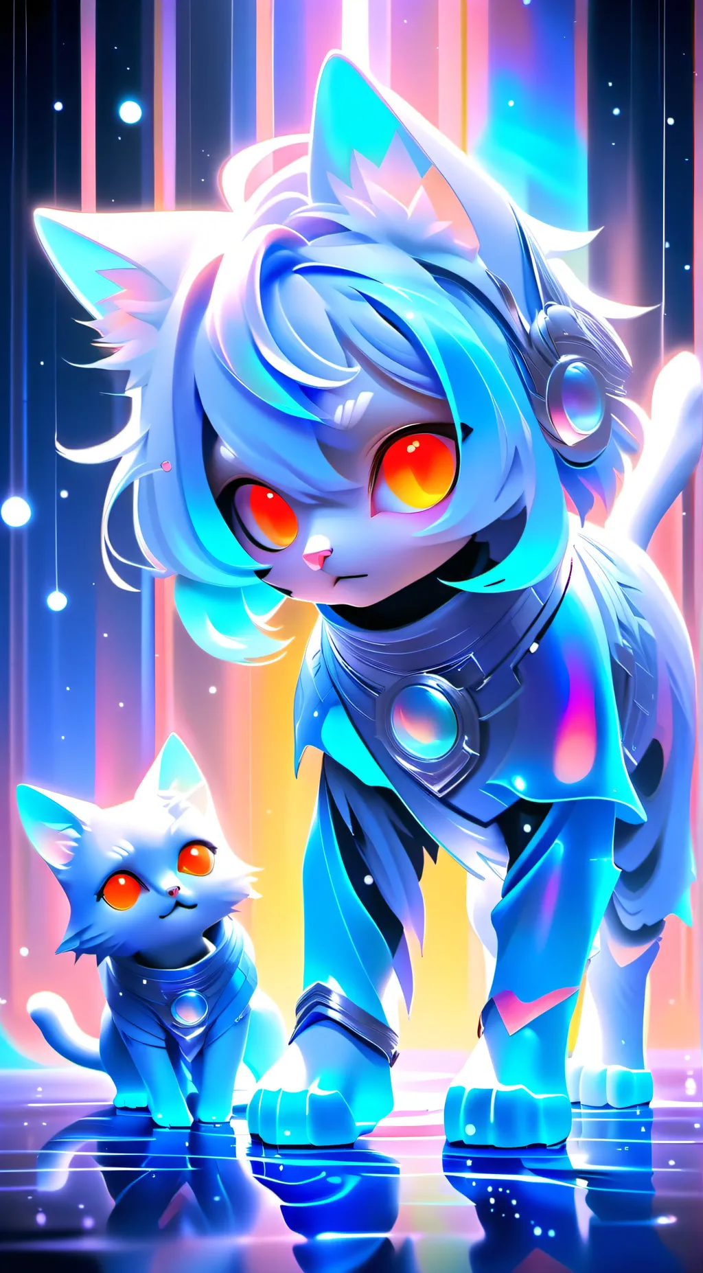 ai character: Cats background