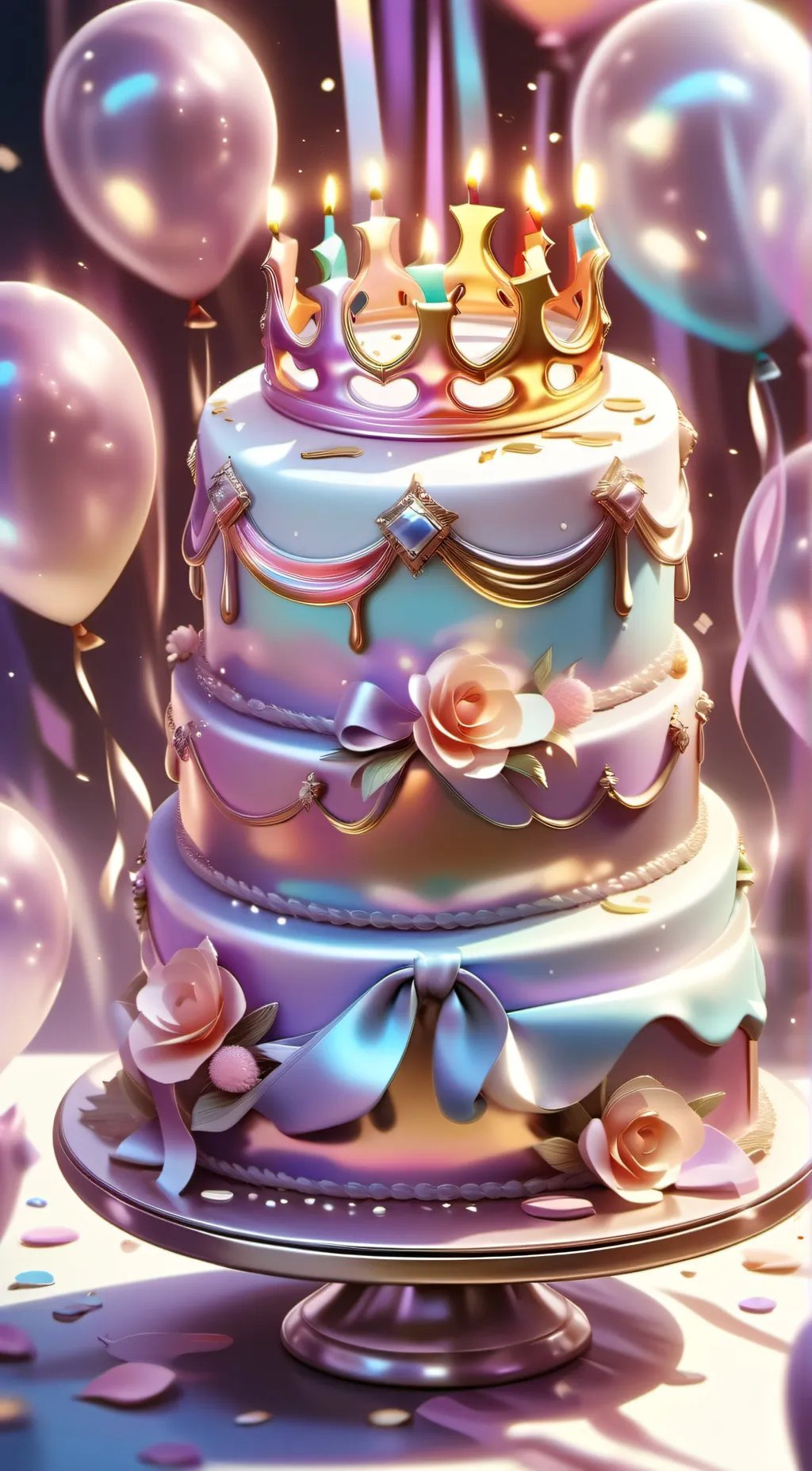 ai character: Birthday party background