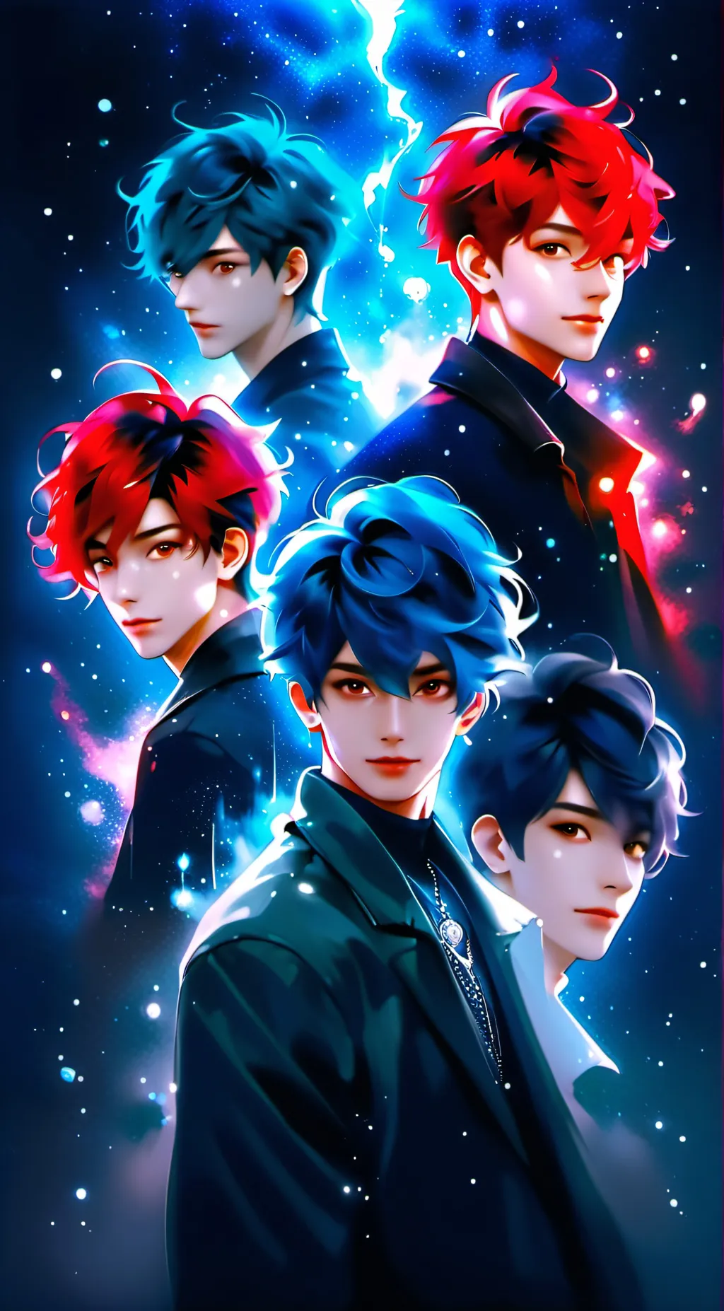 ai character: Alex, Ash,Bob,Luca background