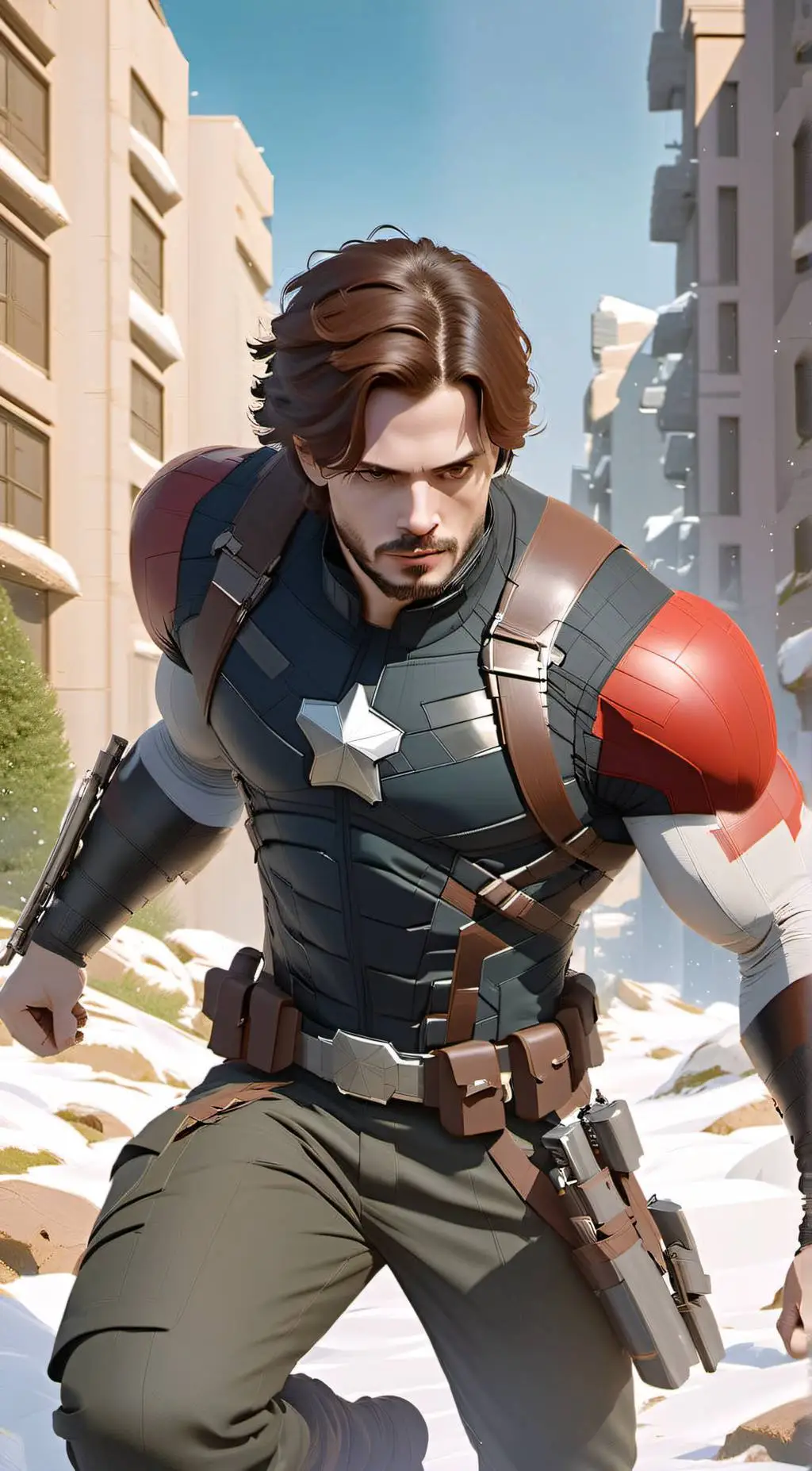 ai character: Bucky Barnes background
