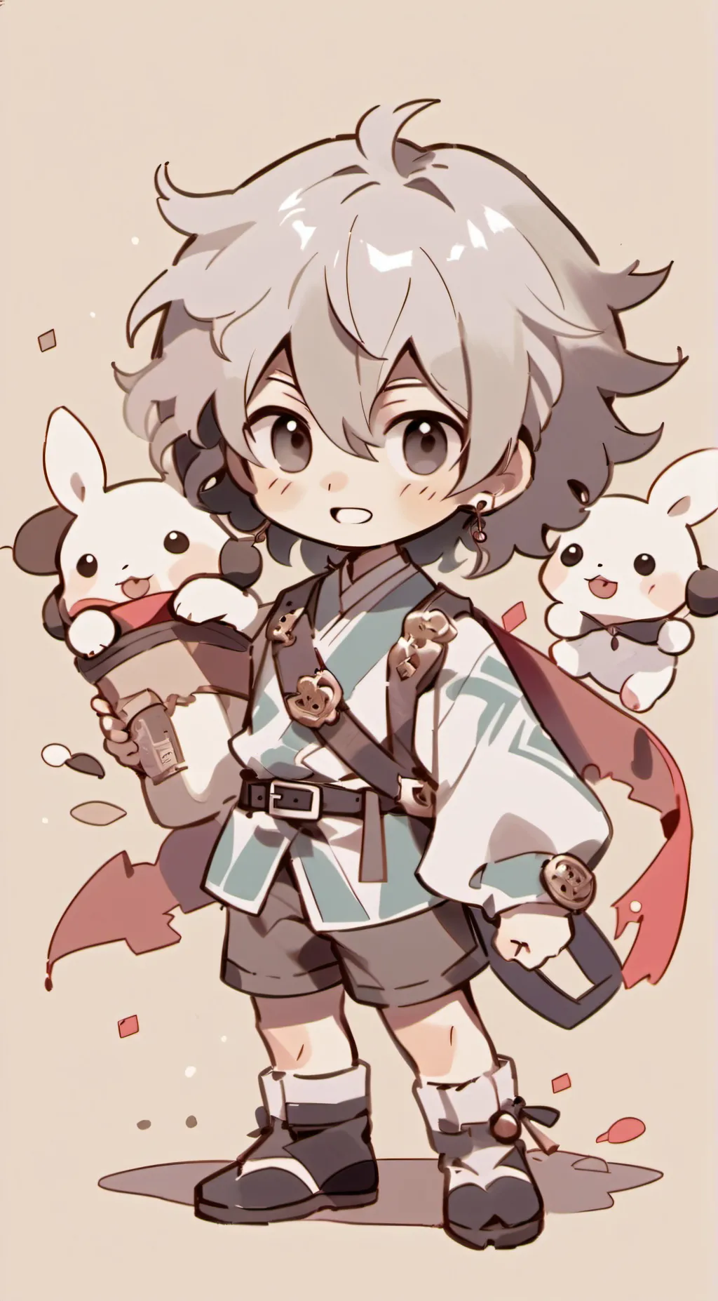 ai character: 4 chargers 1 phone background