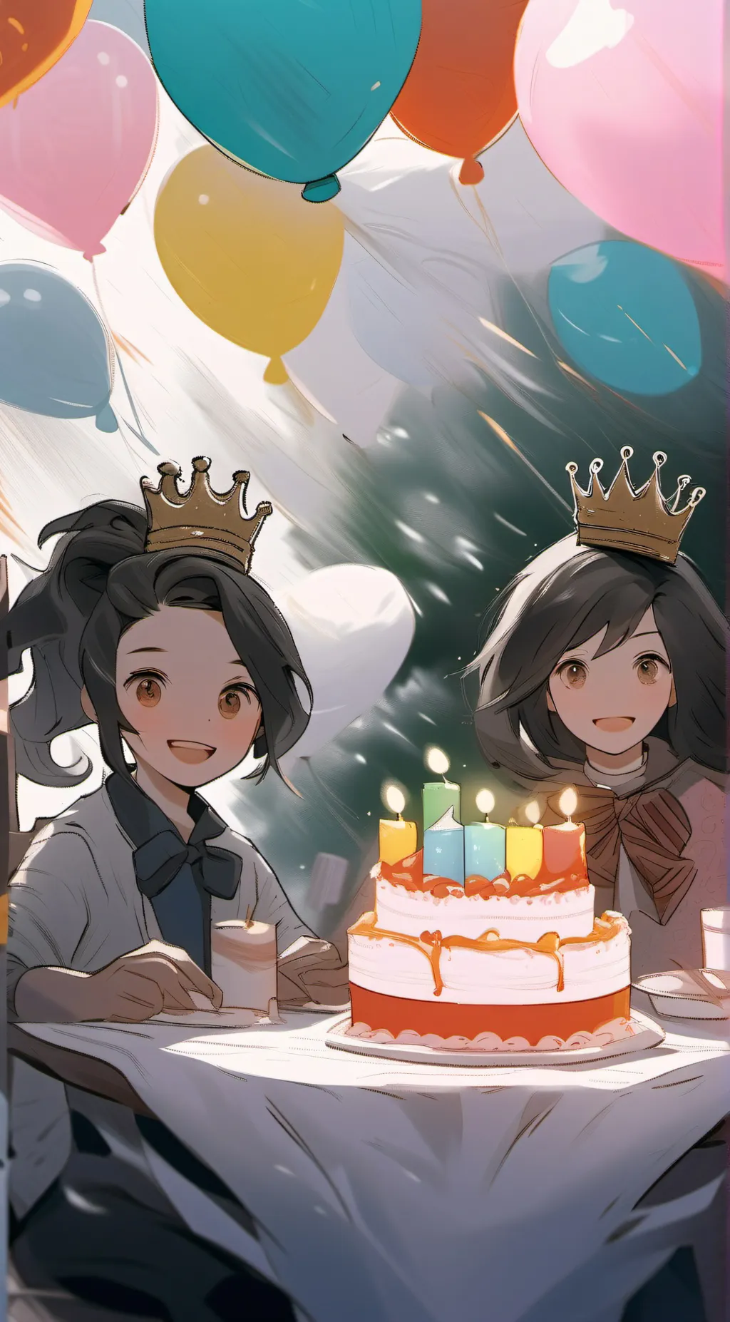 ai character: HAPPY BDAY TALKIE background