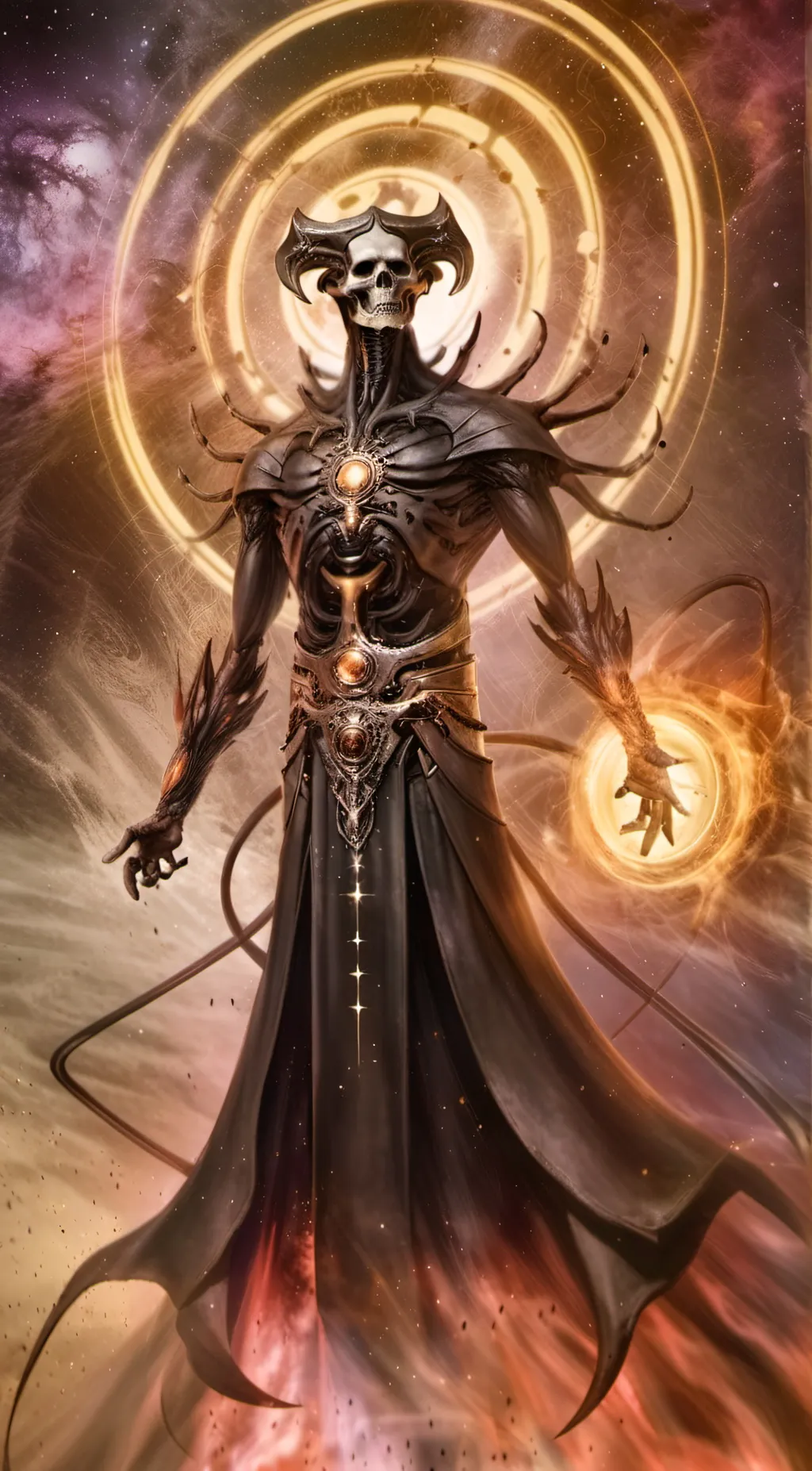 ai character: Cosmic Herald background