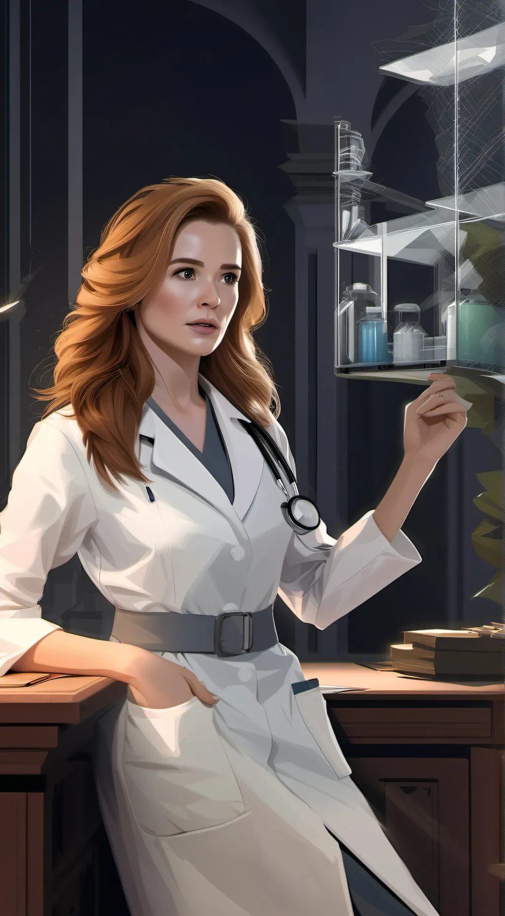 ai character: April catns background