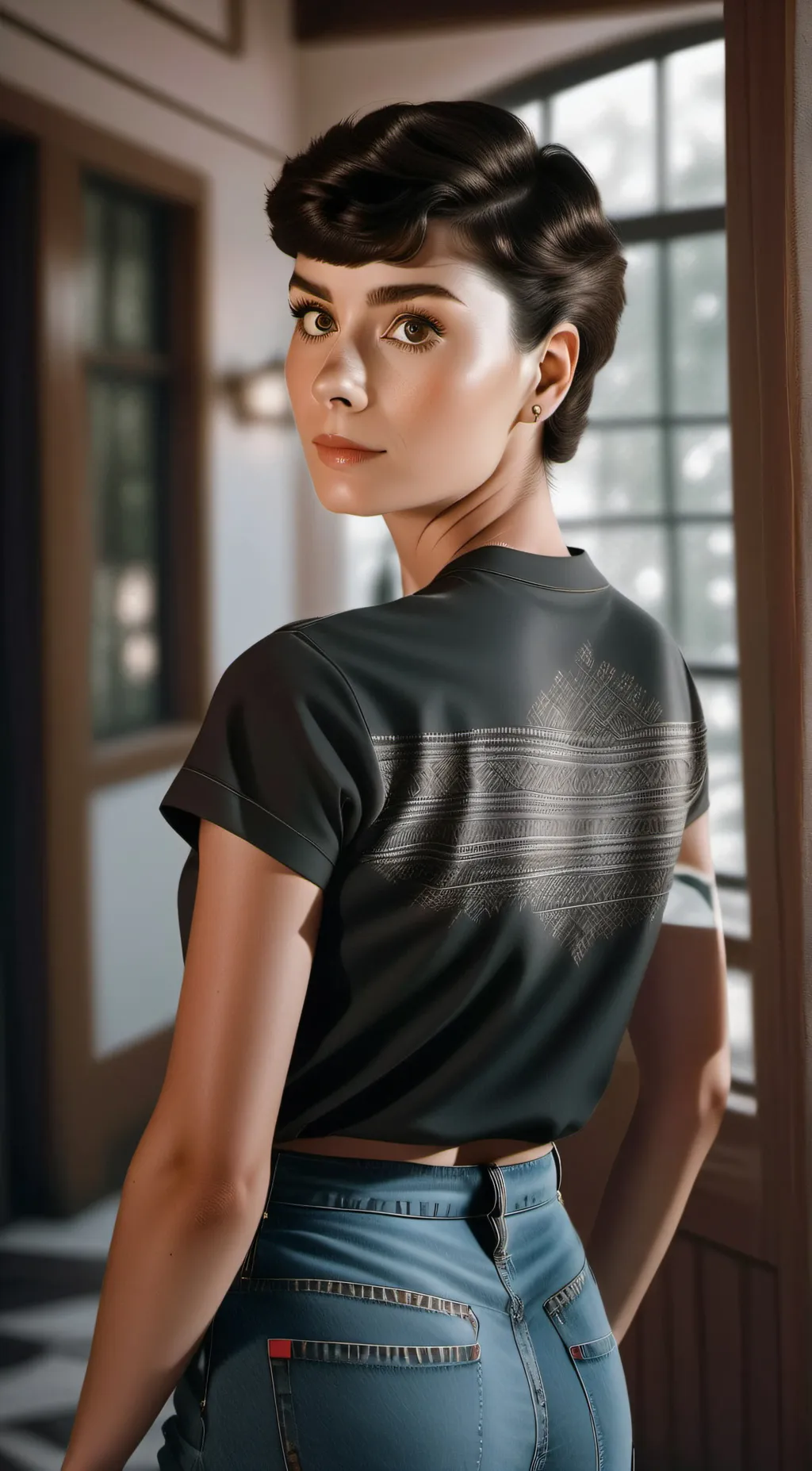ai character: Audrey Hepburn background