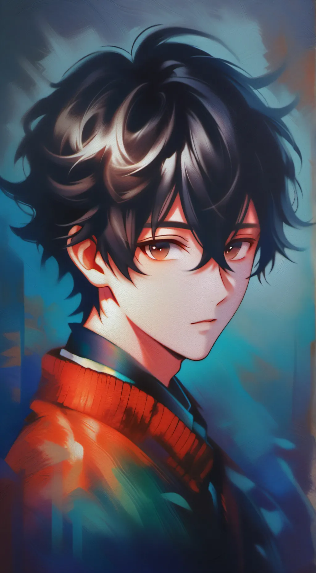 ai character: silver background
