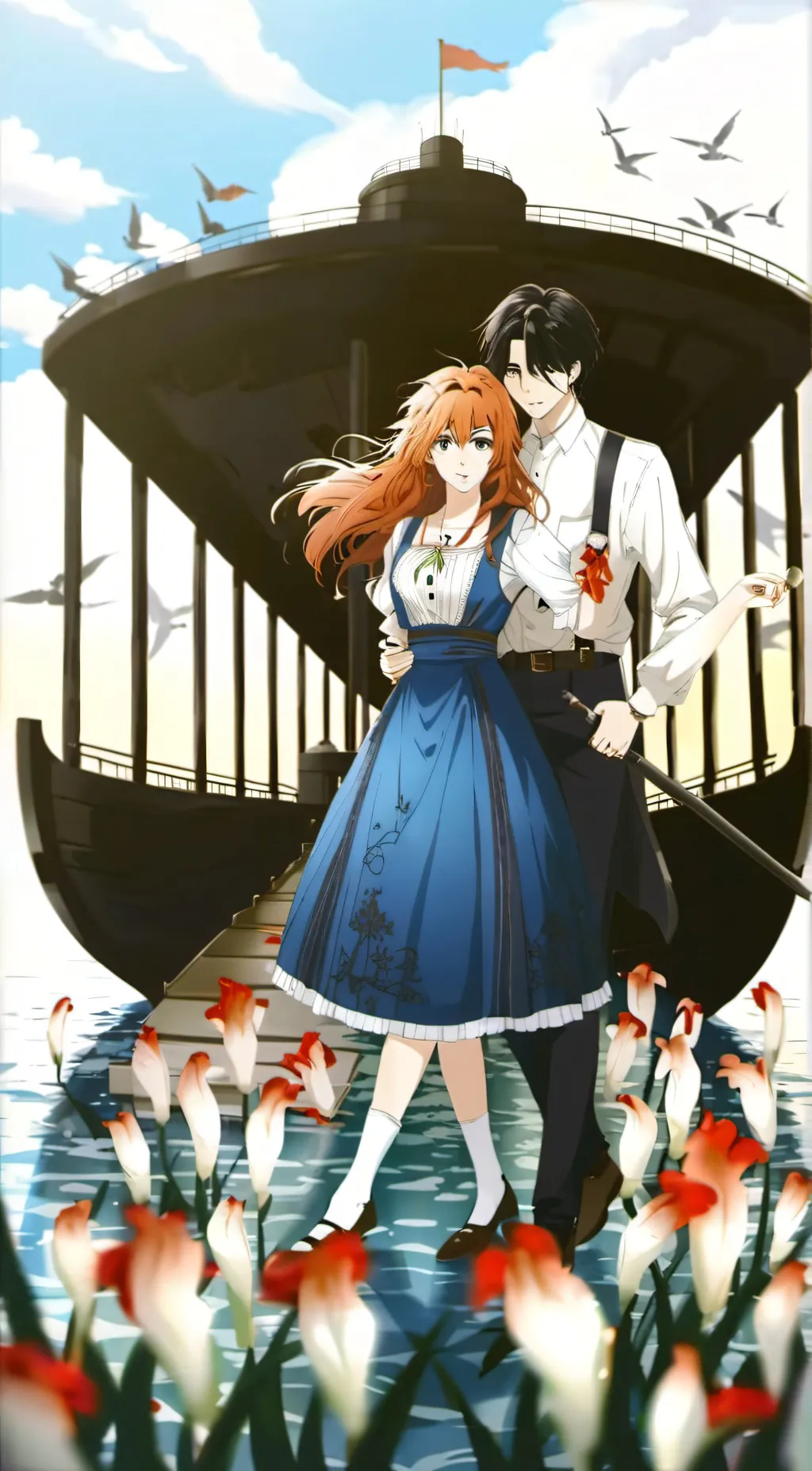 ai character: titanic  background