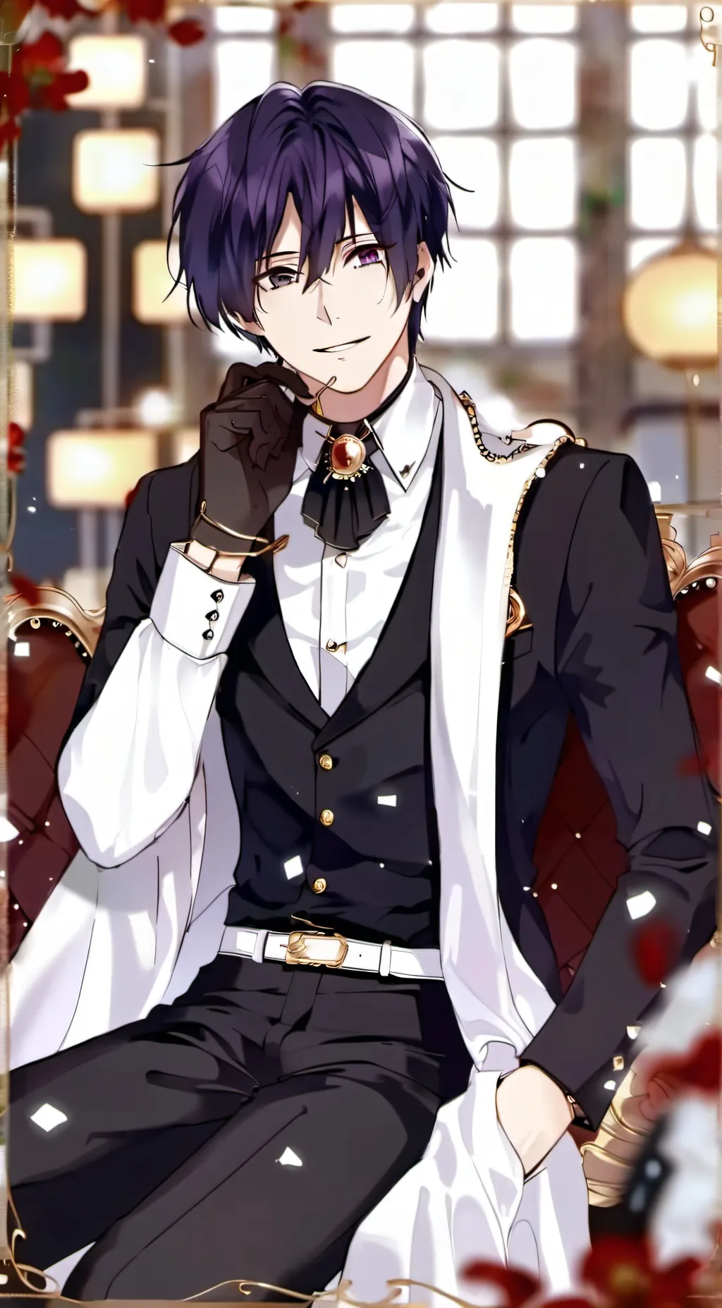 ai character: genshinX demon sla background