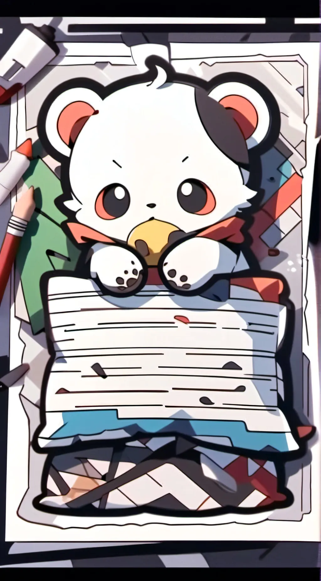 ai character: smiling critters  background