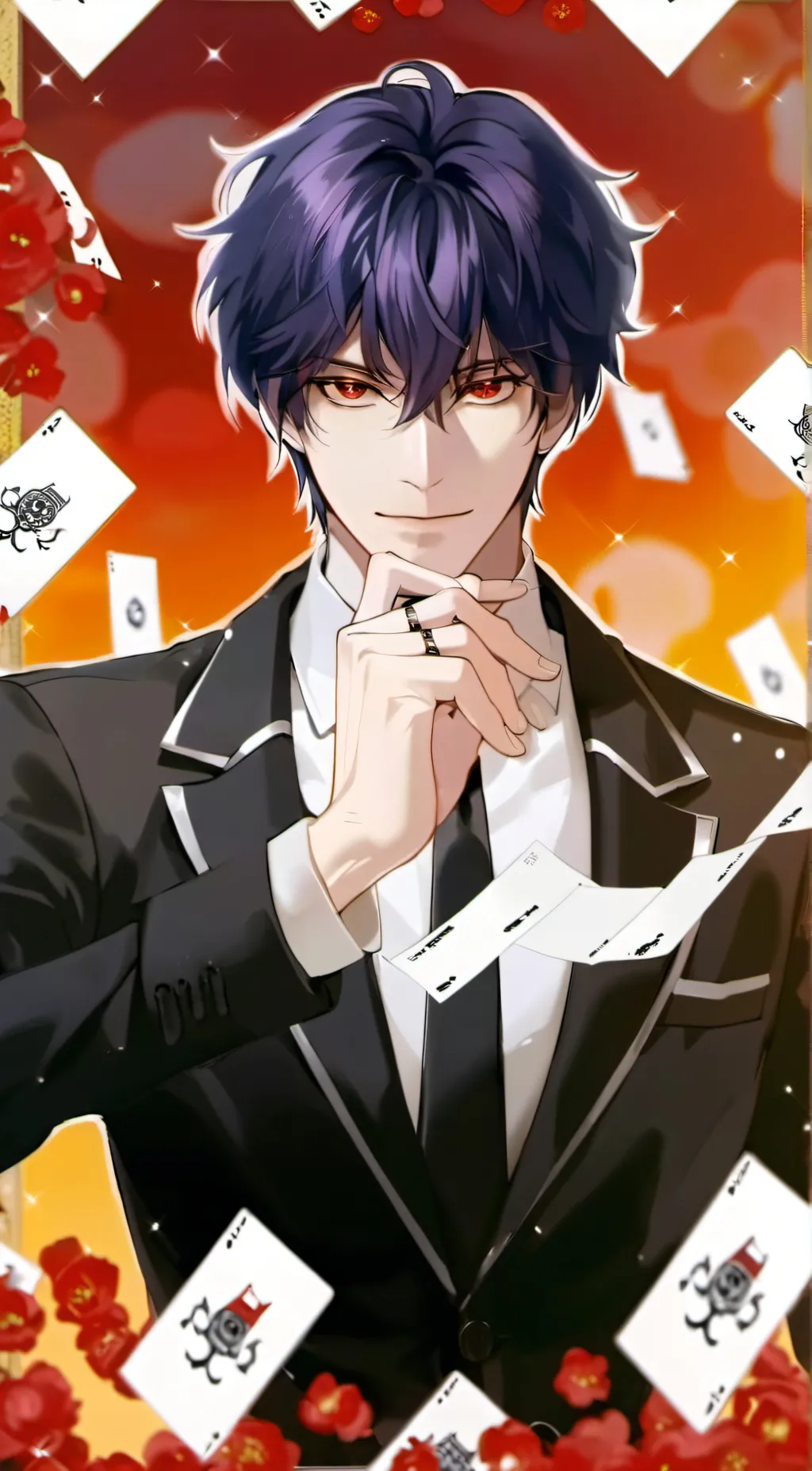 ai character: Xander(dark angle) background