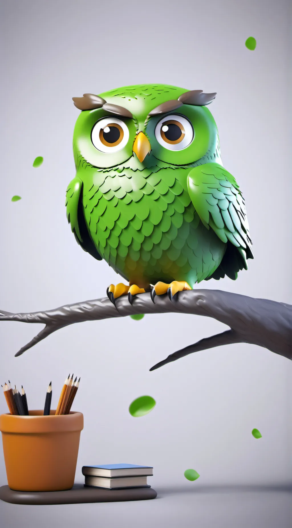 ai character: Duolingo mewing background