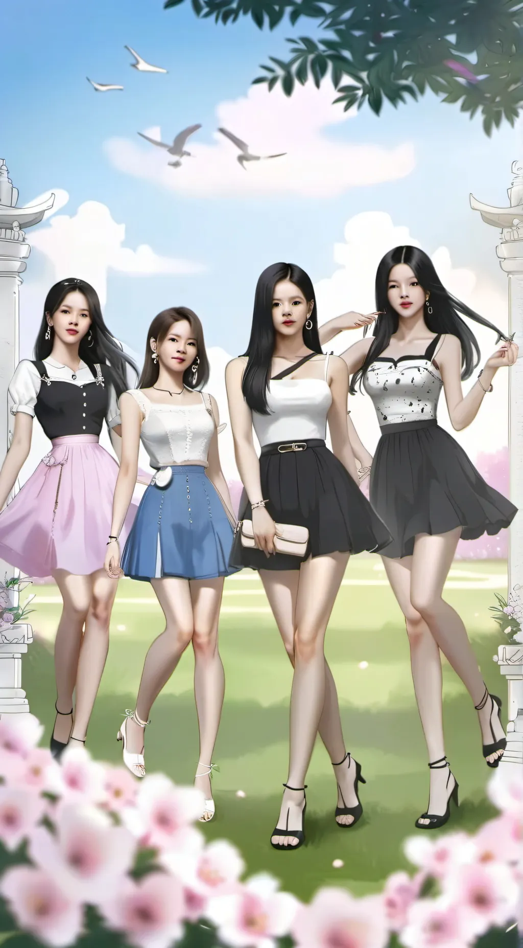 ai character: BLΛCKPINK🌹 background