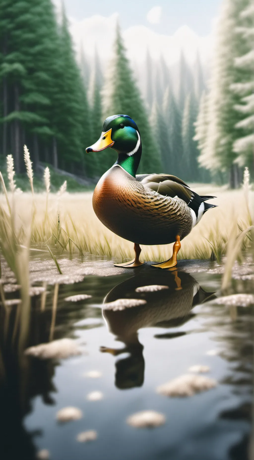 ai character: duck background