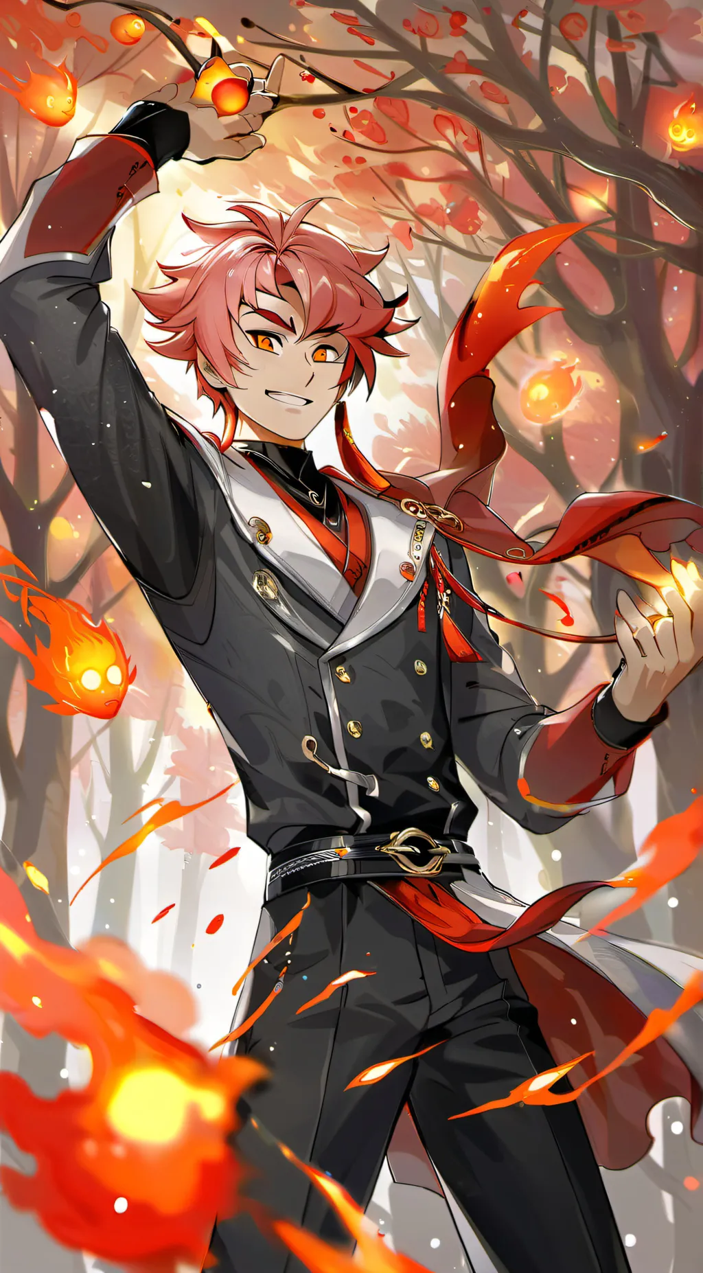 ai character: Red Sun background