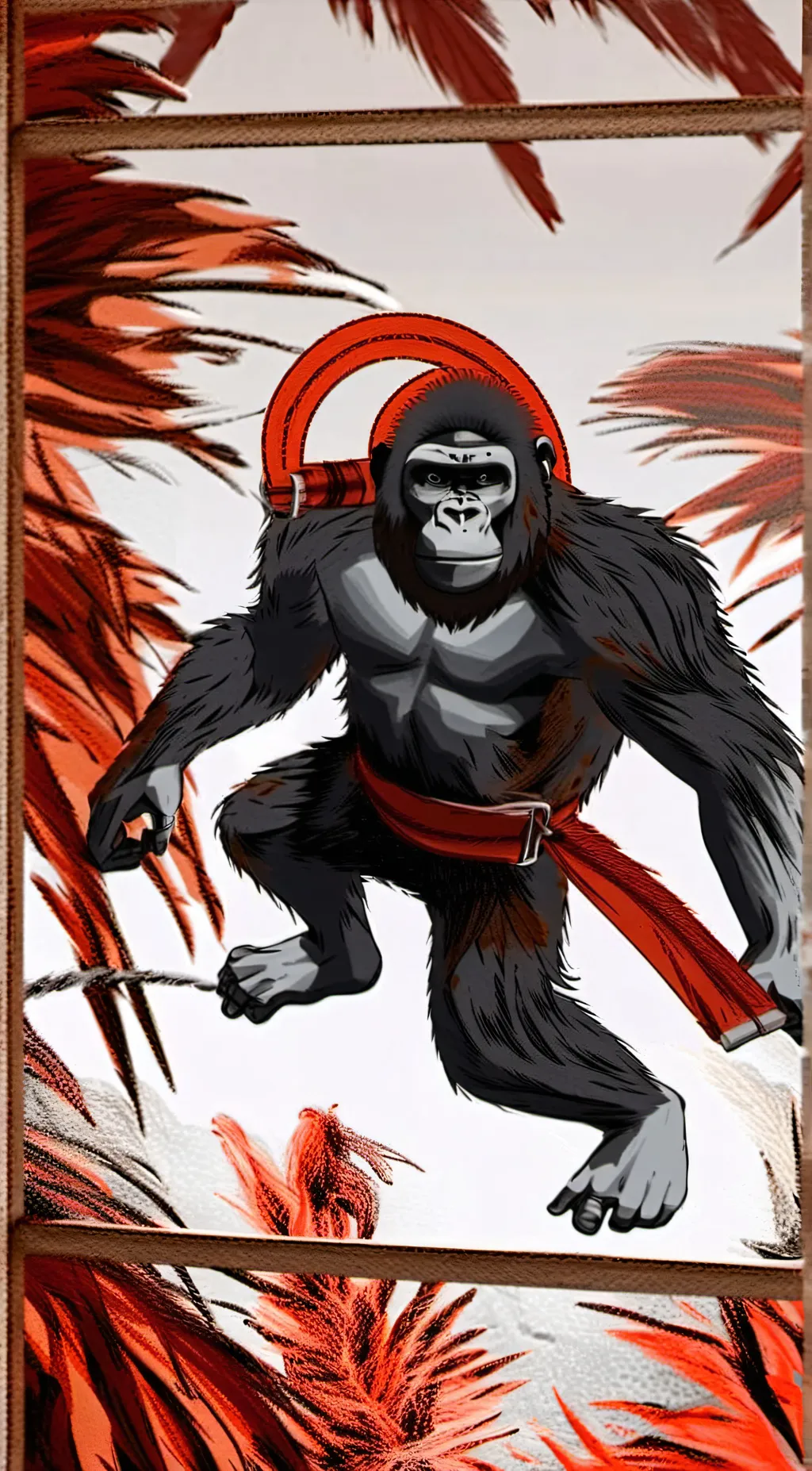ai character: gorilla  background