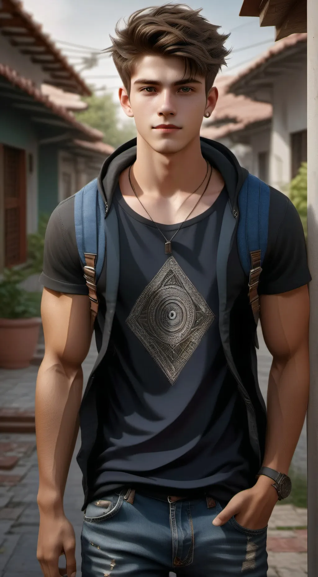 ai character: Theo background