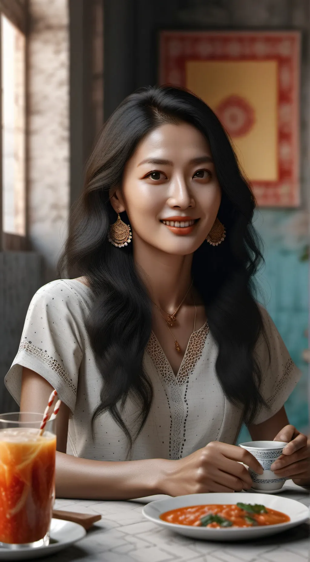 ai character: isabella  background