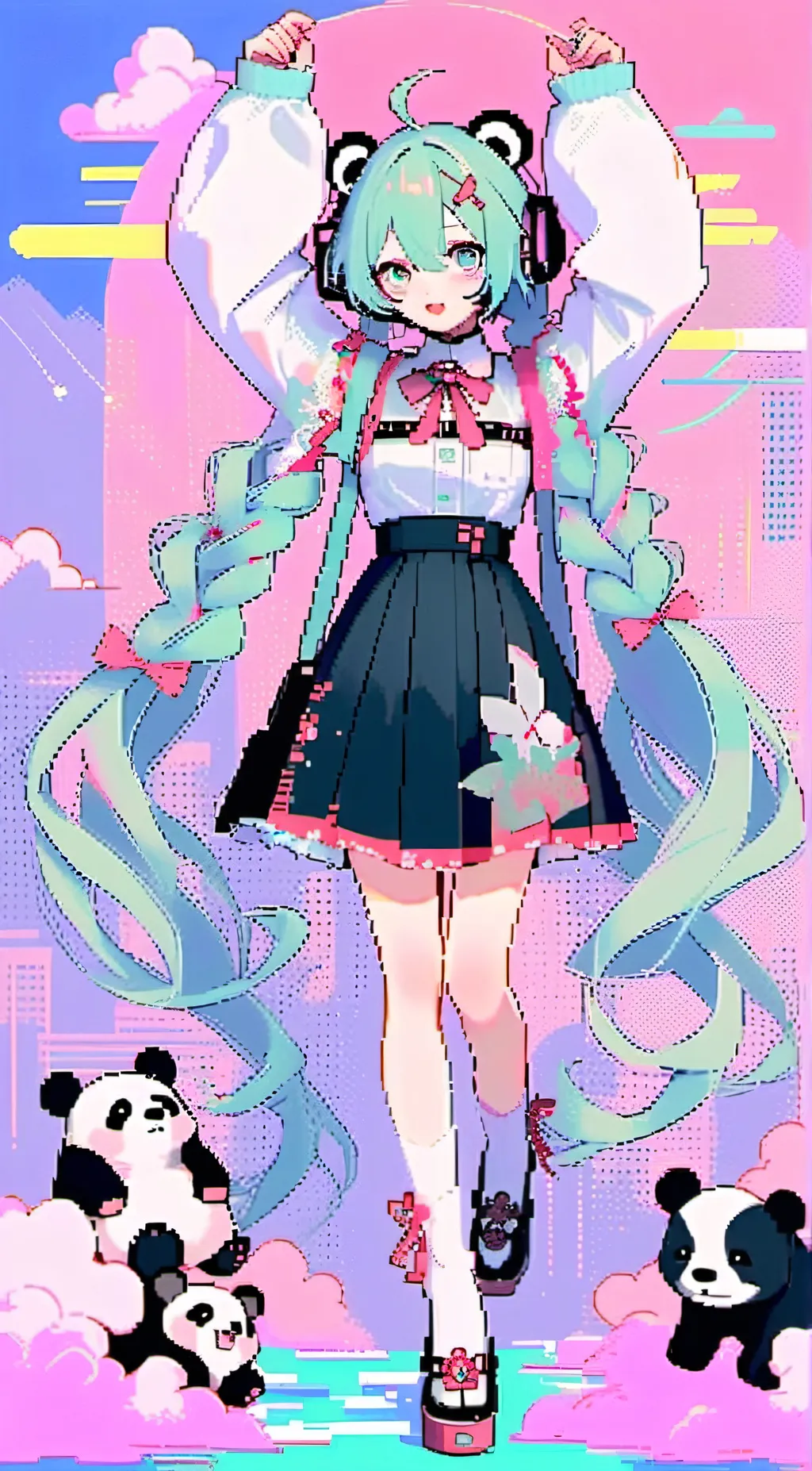 ai character: k.y.s (miku) background