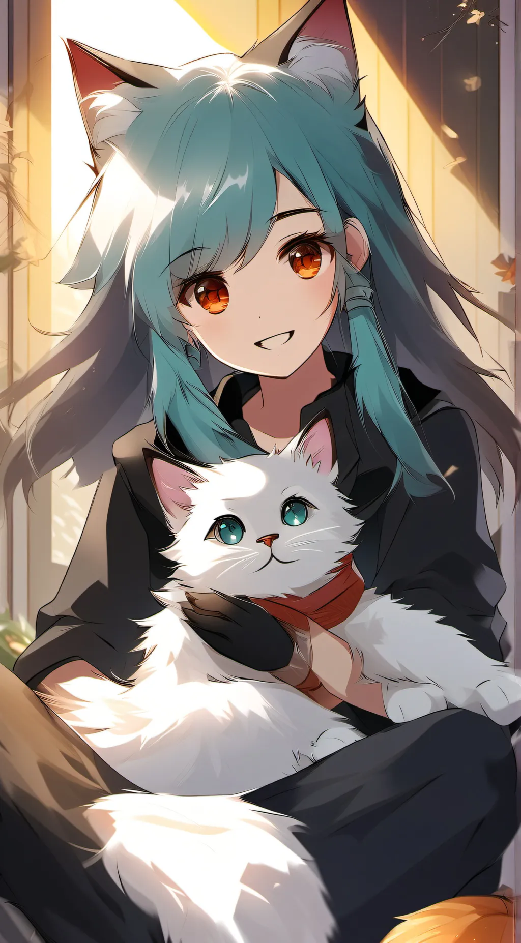 ai character: layla and the cat background