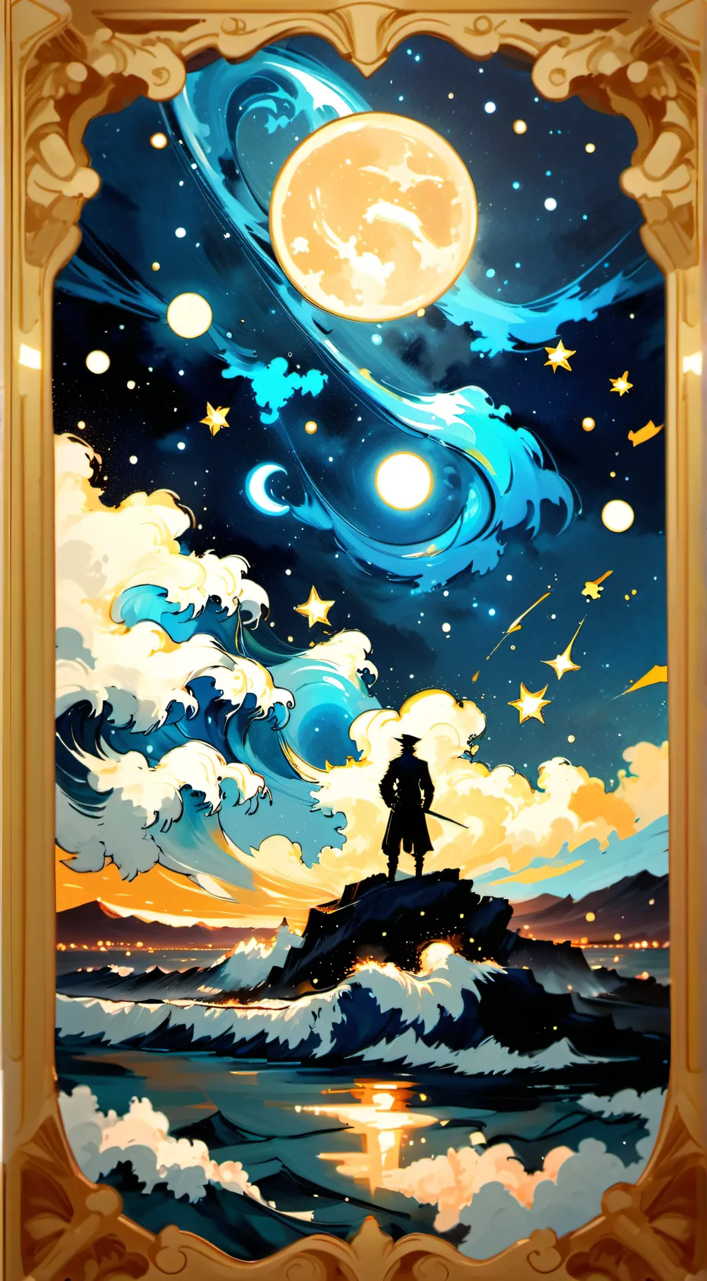 ai character: Neptune  background