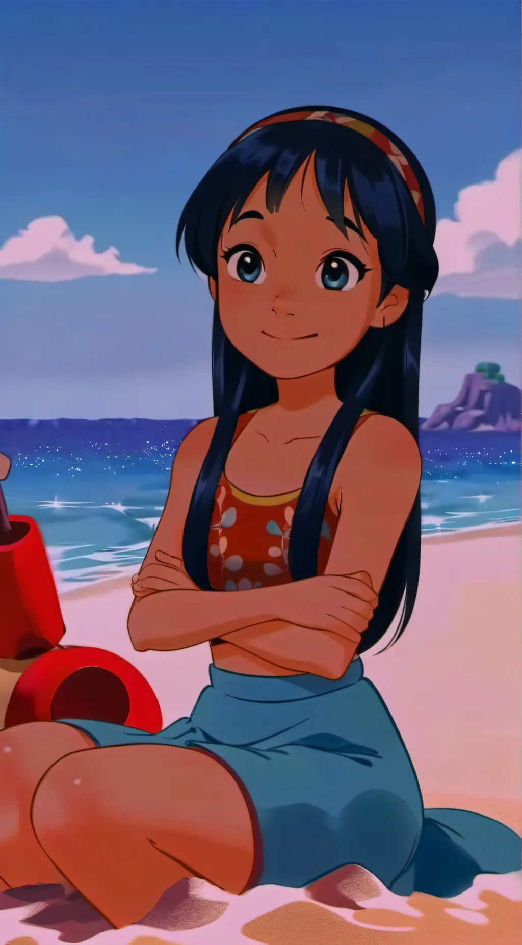 ai character: 🌊🌺Lilo🌺🌊 background